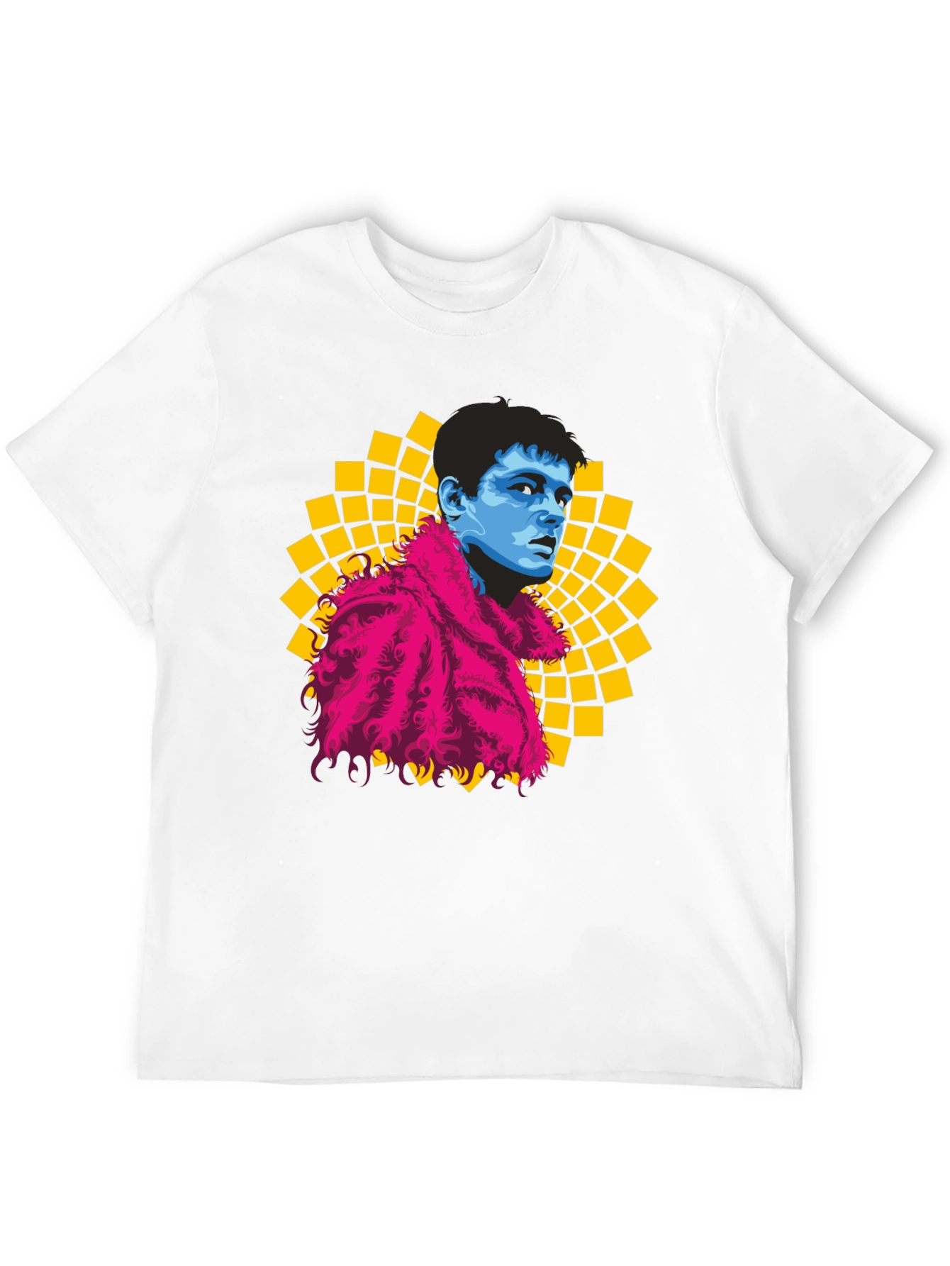 Retro Pop Art Graphic Tee - Mens Black T-Shirt