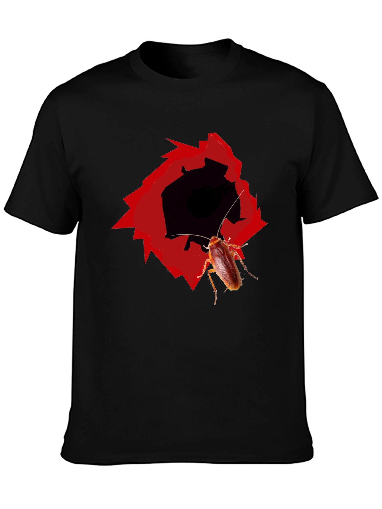 Novelty Cockroach Graphic T-Shirt