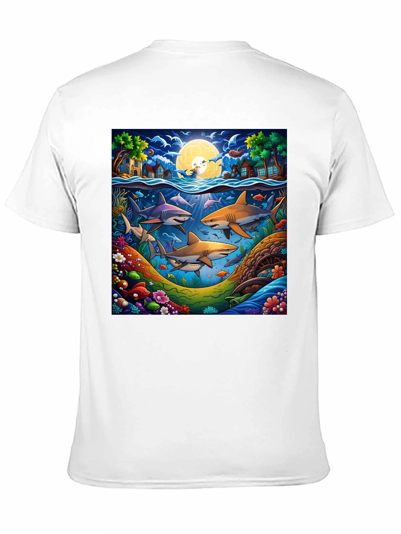 Shark Scene Graphic Tee