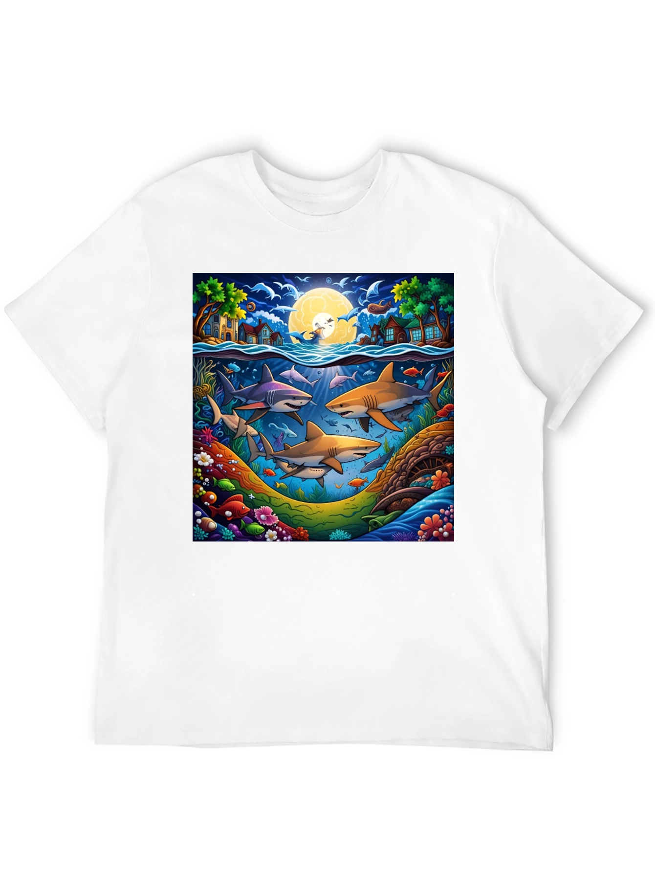 Shark Scene Graphic Tee