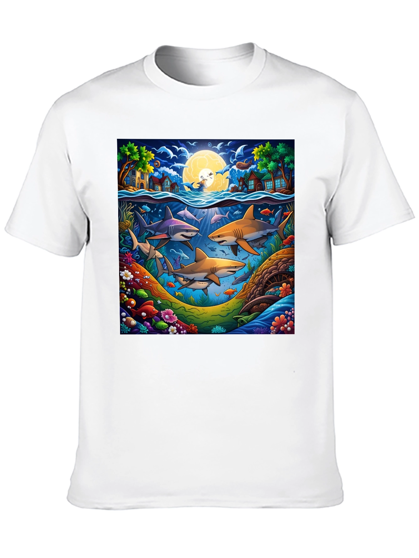 Shark Scene Graphic Tee