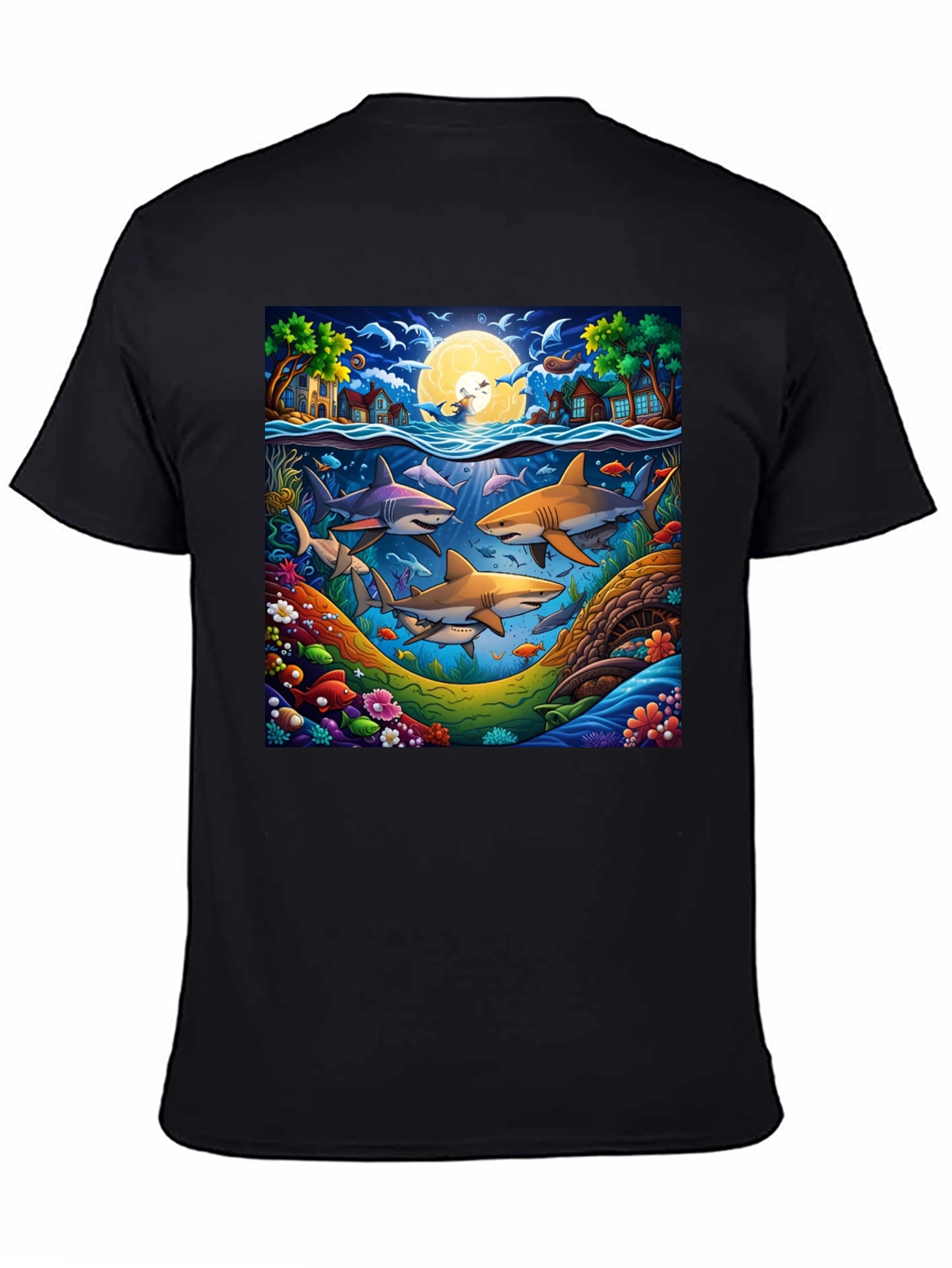 Shark Scene Graphic Tee