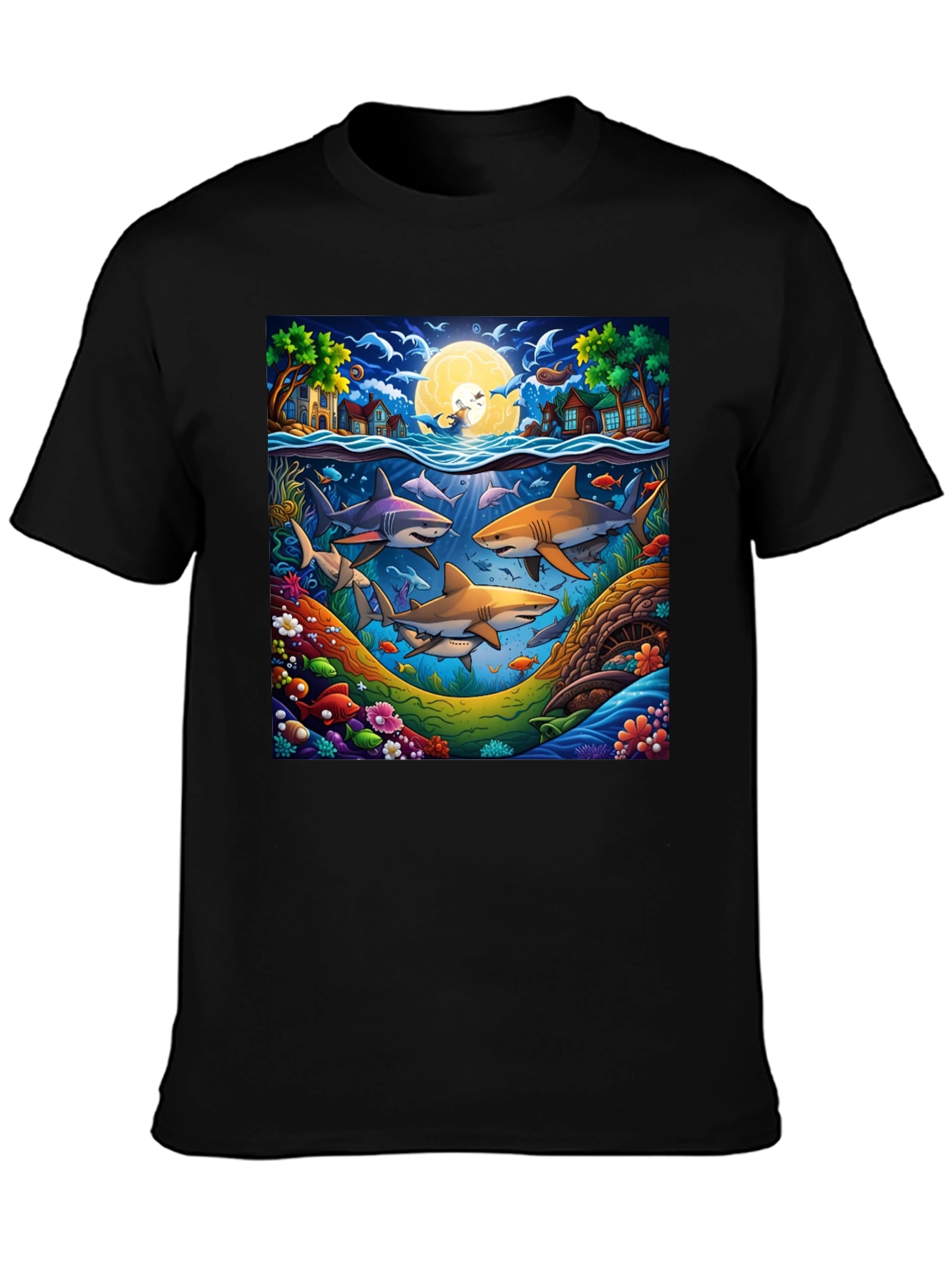 Shark Scene Graphic Tee