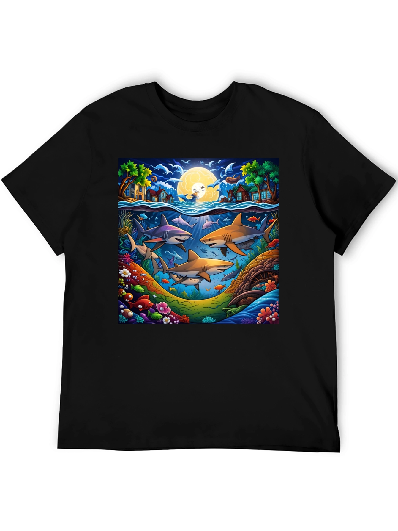 Shark Scene Graphic Tee