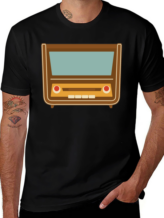 Retro Radio Graphic Tee - Vintage Style