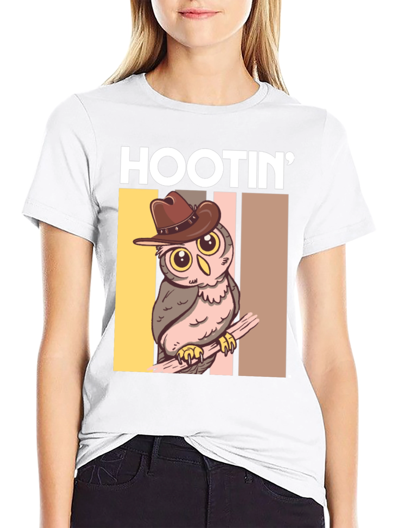 Hootin Cowboy Owl Graphic Tee