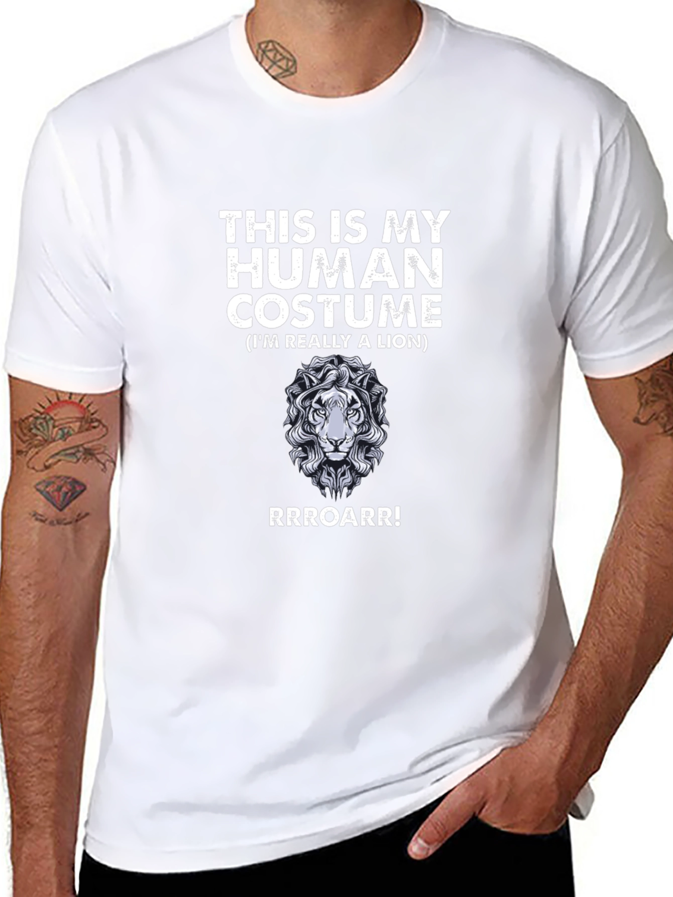 Human Costume Lion Graphic T-Shirt