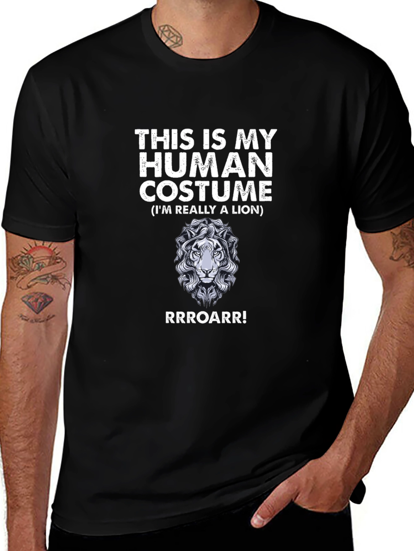 Human Costume Lion Graphic T-Shirt