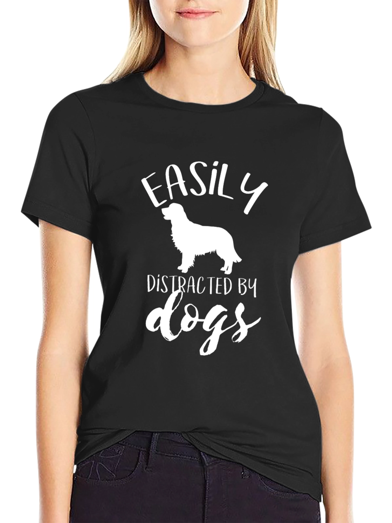 Easily Distracted by Dogs Graphic T-Shirt