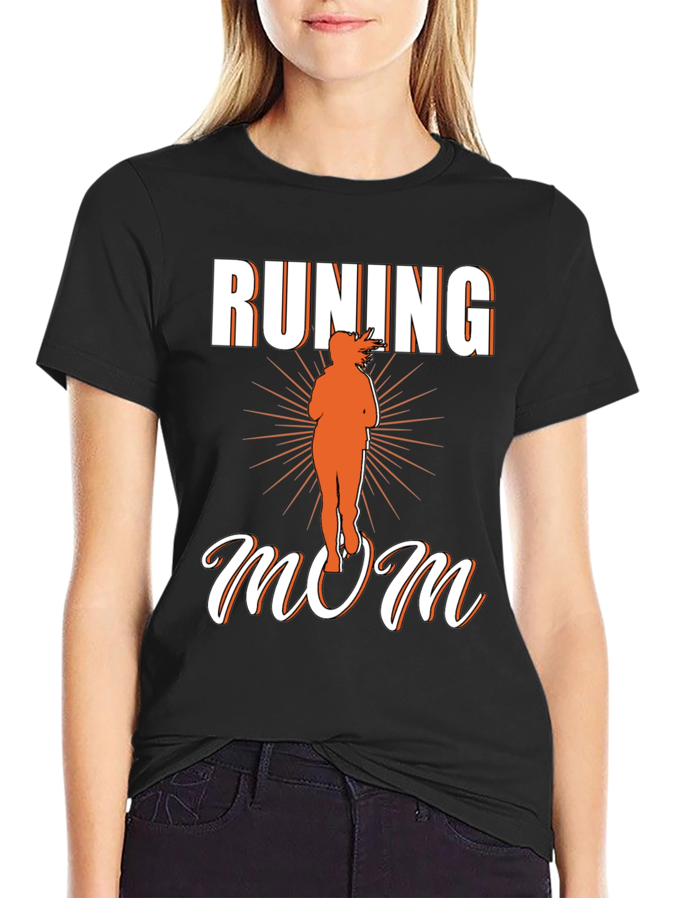 Running Mom Graphic T-Shirt - Sporty Womens Tee