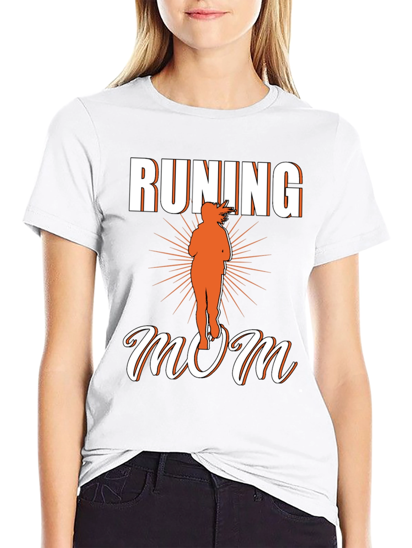 Running Mom Graphic T-Shirt - Sporty Womens Tee