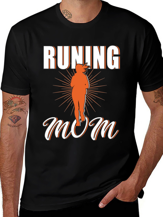 Running Mom Graphic T-Shirt - Sporty Womens Tee