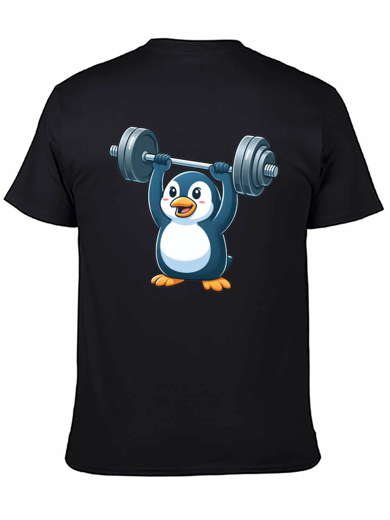 Penguin Powerlifting T-Shirt - Black Cotton Tee
