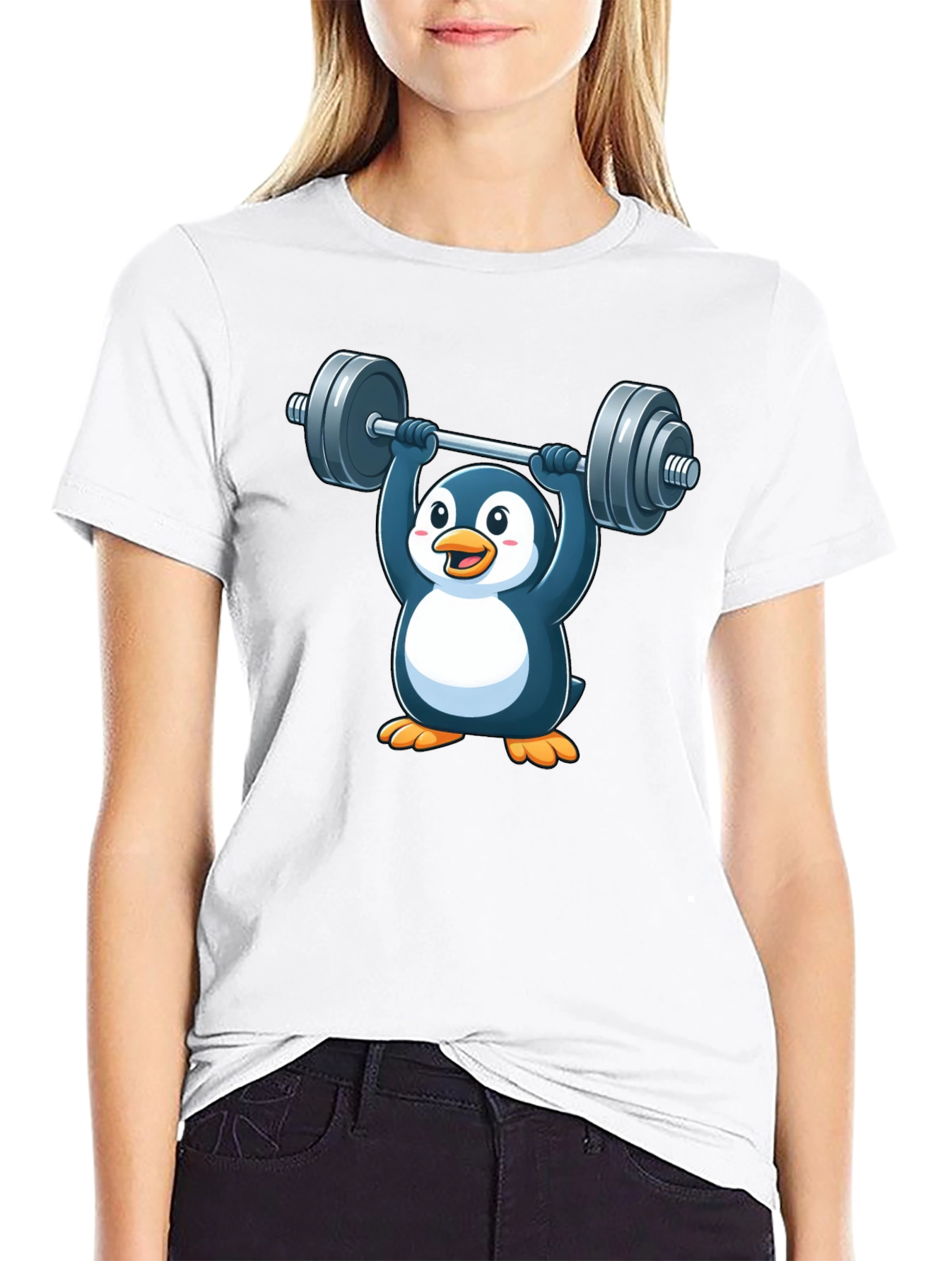 Penguin Powerlifting T-Shirt - Black Cotton Tee