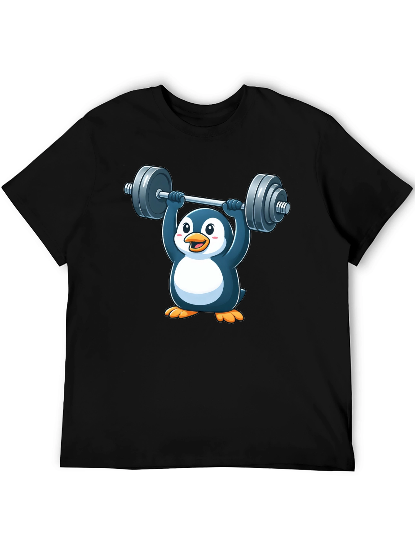 Penguin Powerlifting T-Shirt - Black Cotton Tee