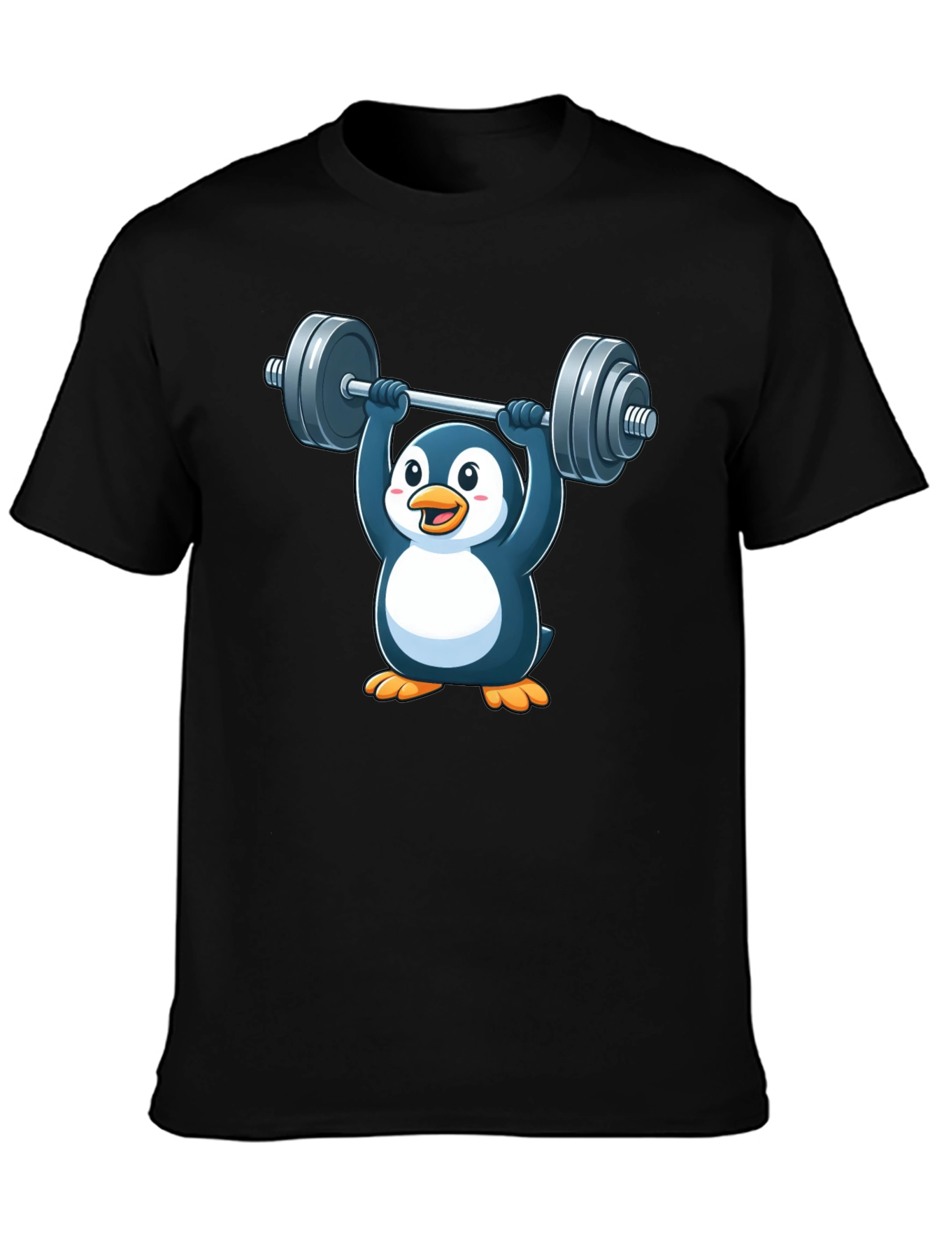 Penguin Powerlifting T-Shirt - Black Cotton Tee