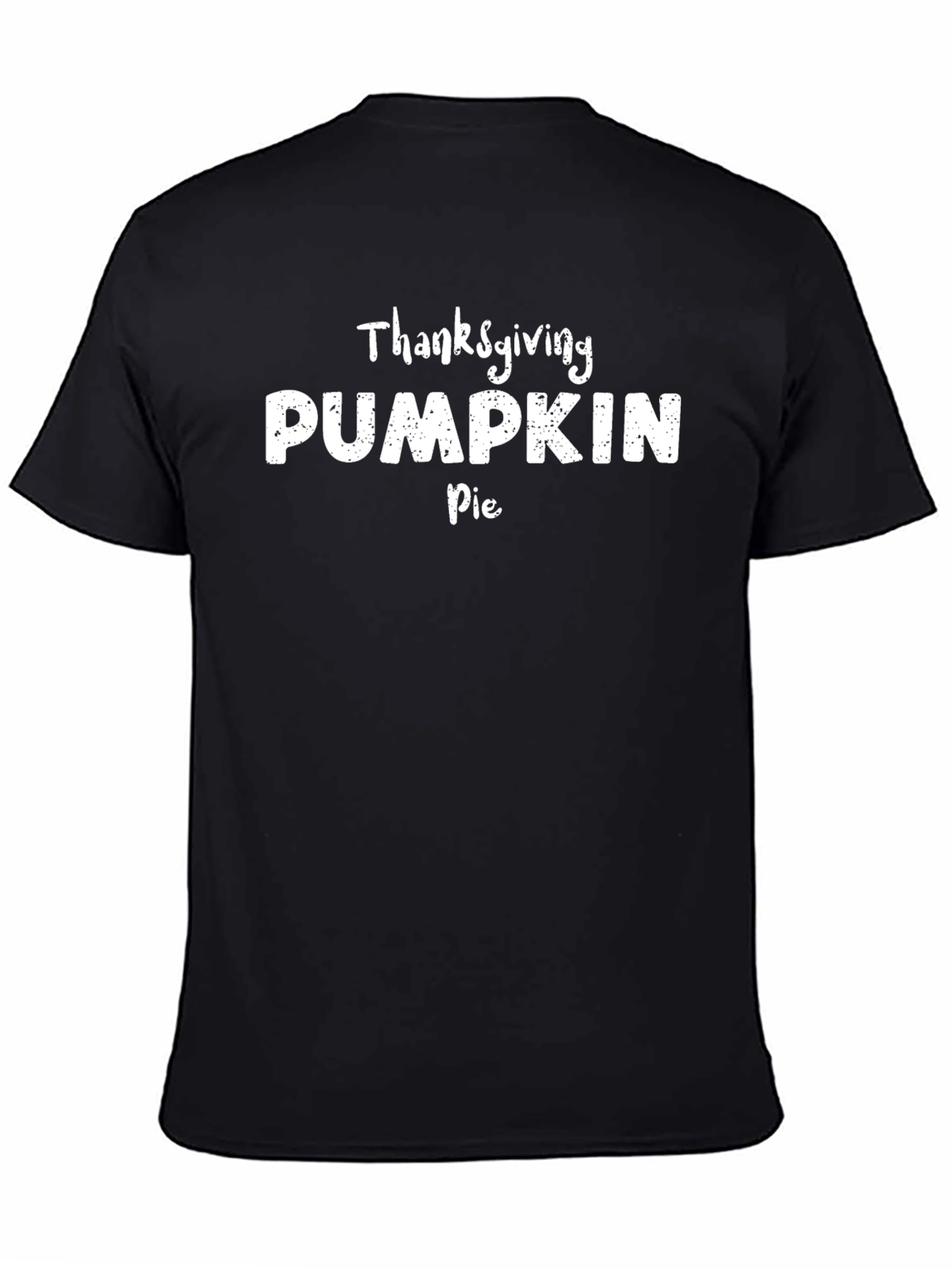 Thanksgiving Pumpkin Pie Black T-Shirt