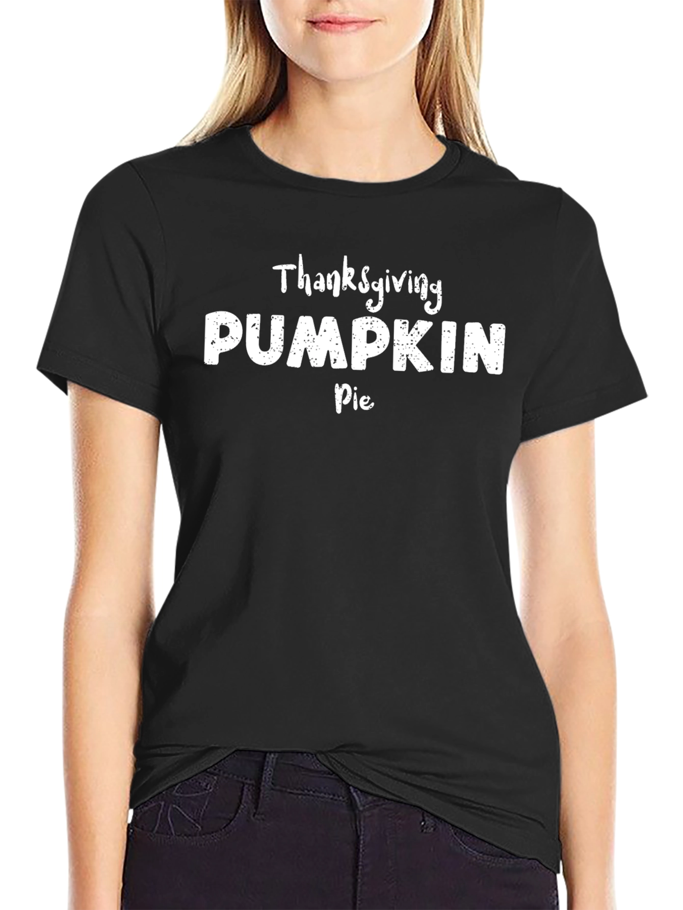 Thanksgiving Pumpkin Pie Black T-Shirt