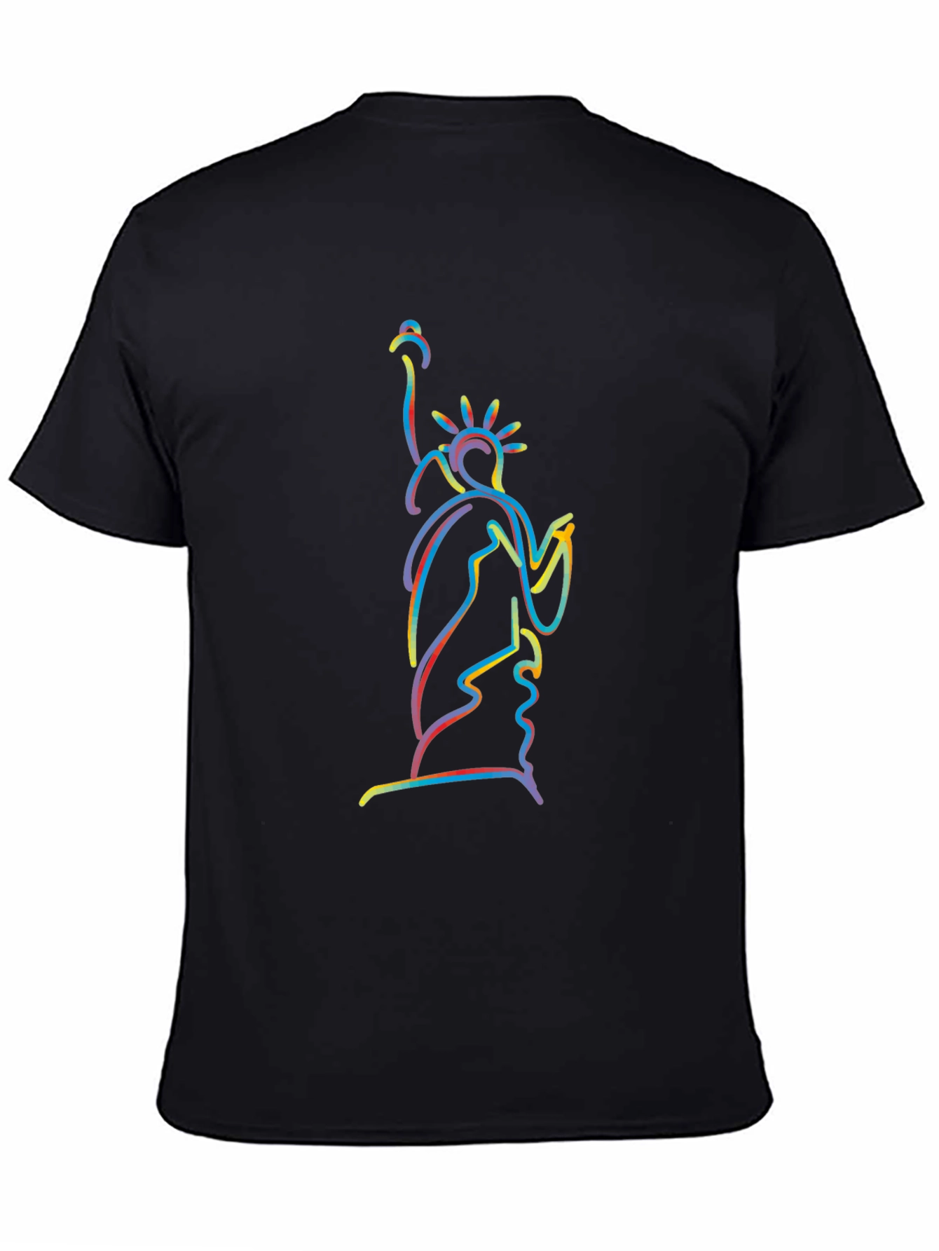 Statue of Liberty Outline Black Graphic Tee