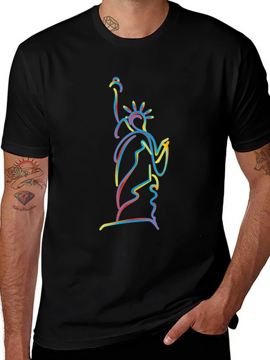 Statue of Liberty Outline Black Graphic Tee