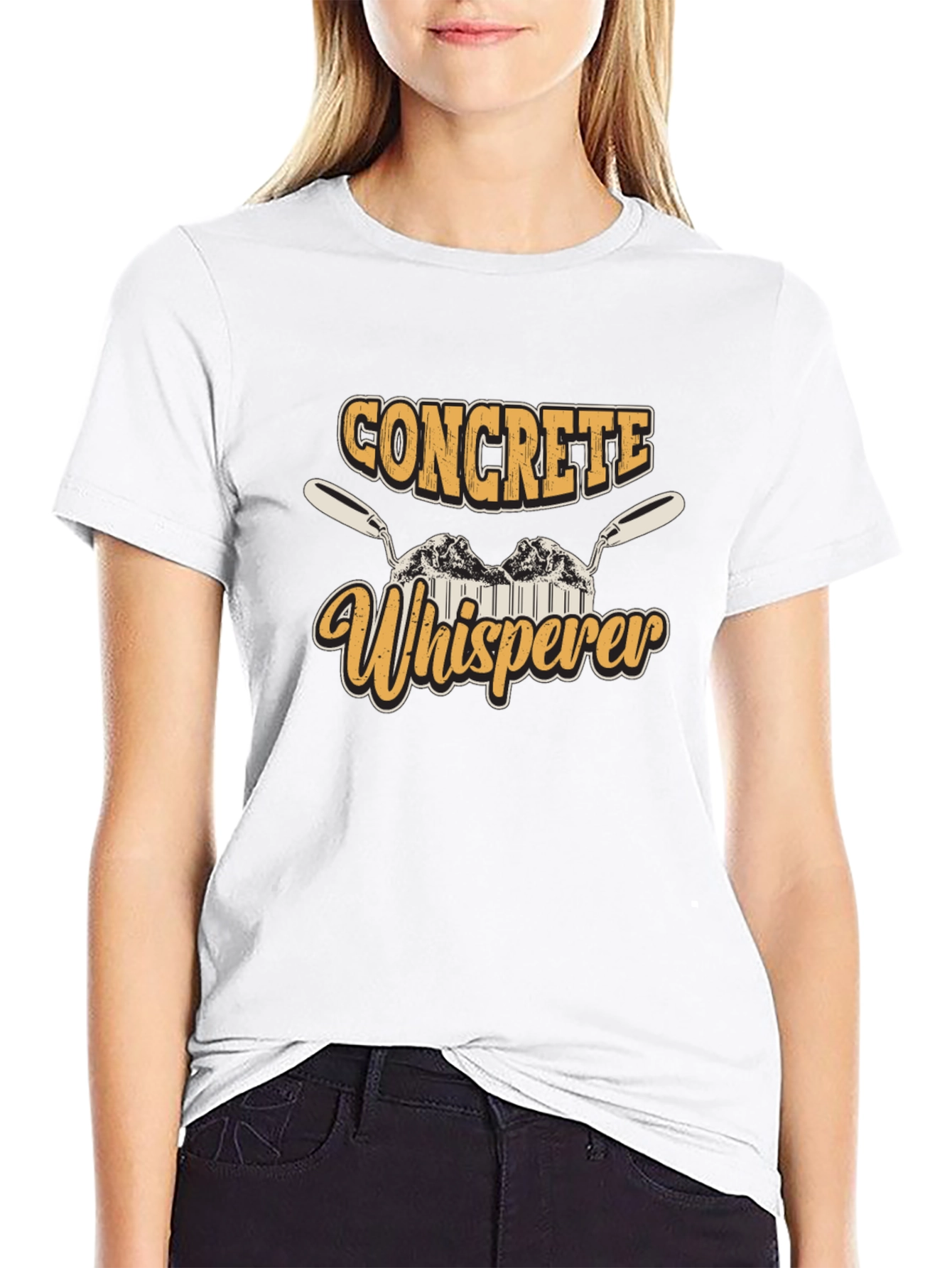 Concrete Whisperer Graphic Tee - Black Crew Neck