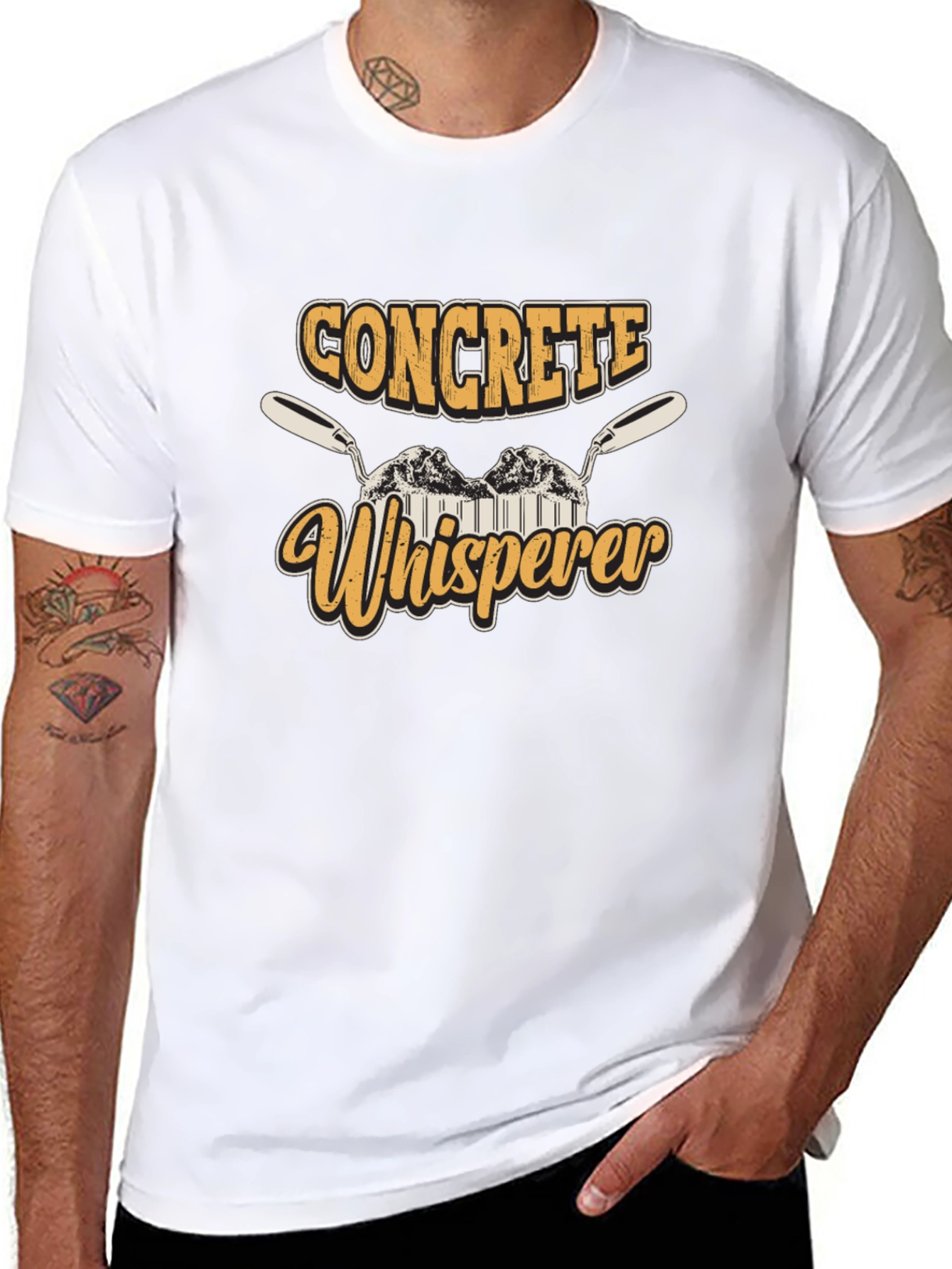 Concrete Whisperer Graphic Tee - Black Crew Neck