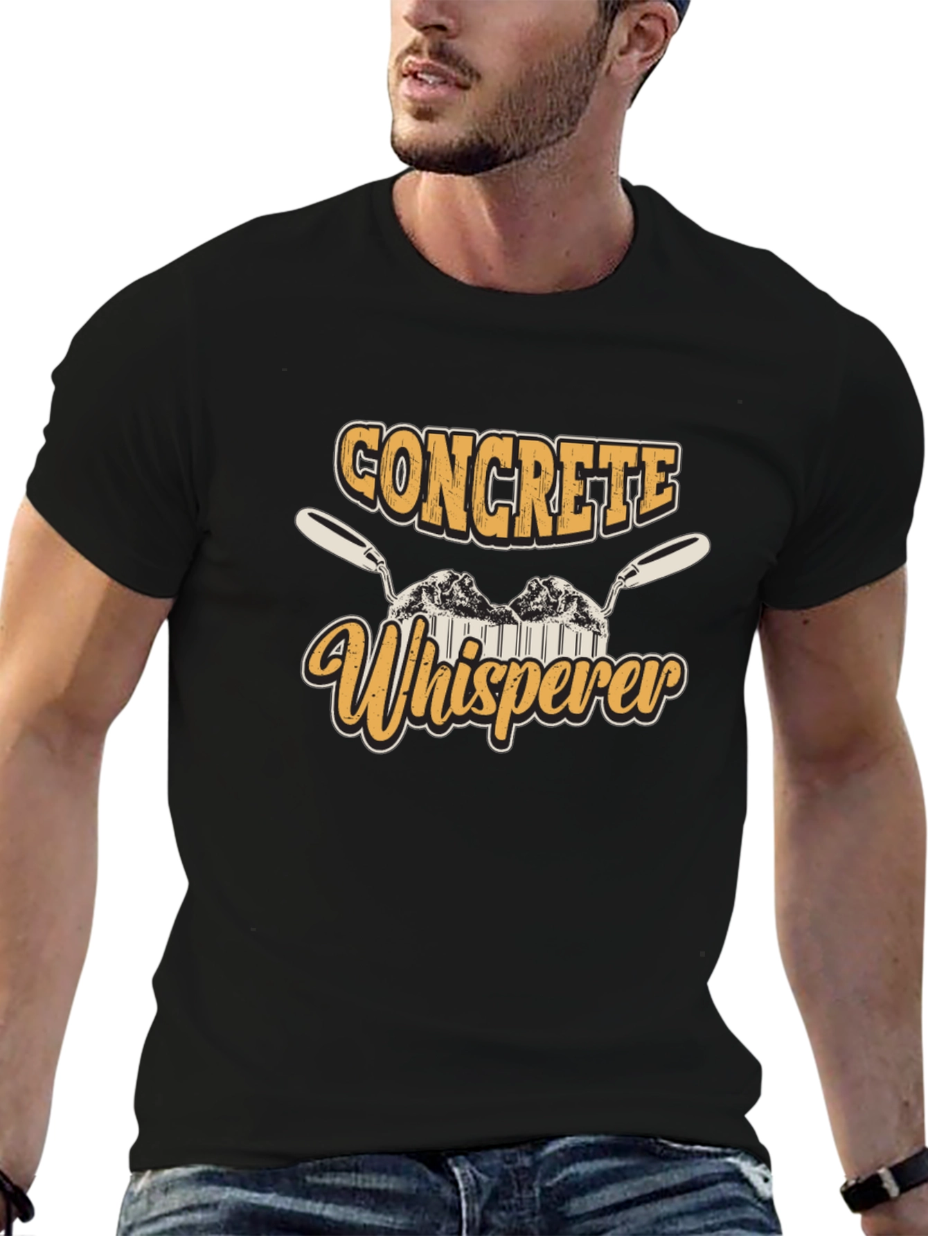 Concrete Whisperer Graphic Tee - Black Crew Neck