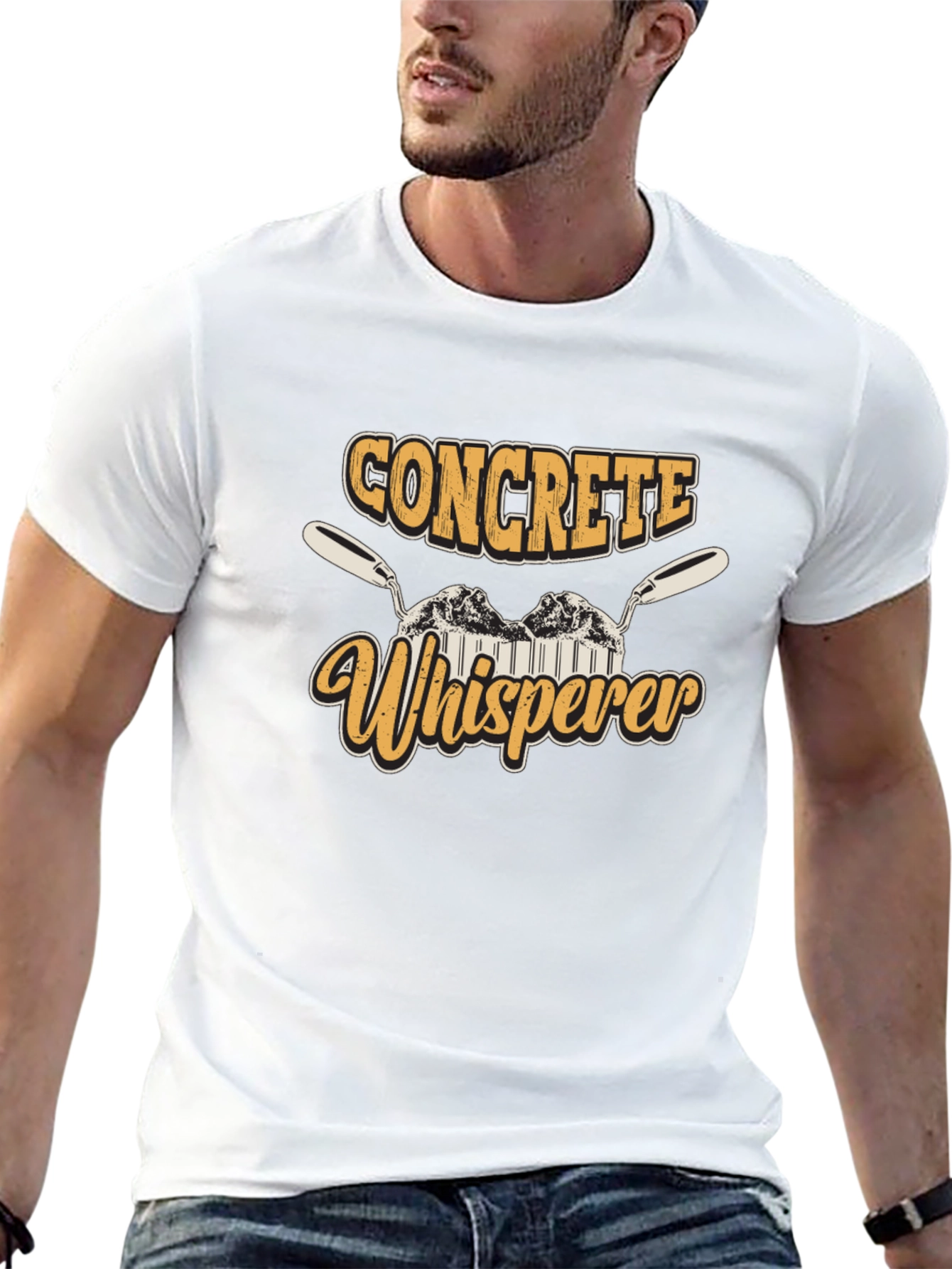 Concrete Whisperer Graphic Tee - Black Crew Neck