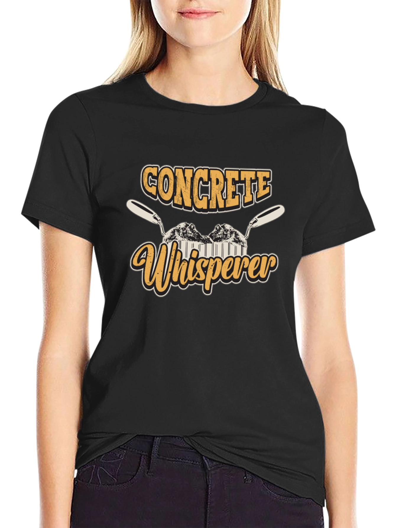 Concrete Whisperer Graphic Tee - Black Crew Neck
