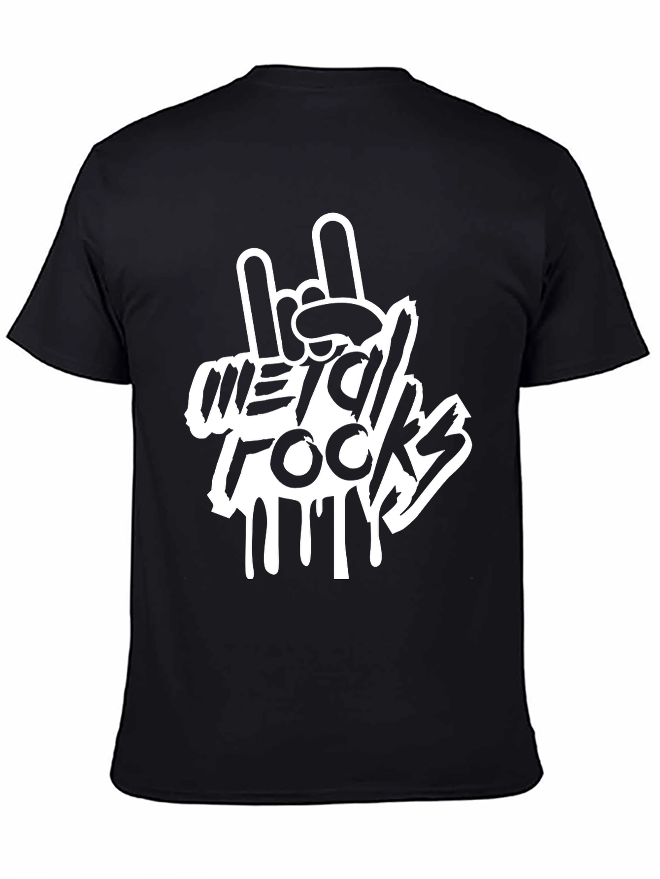 Metal Rocks T-Shirt - Rock On Hand Gesture
