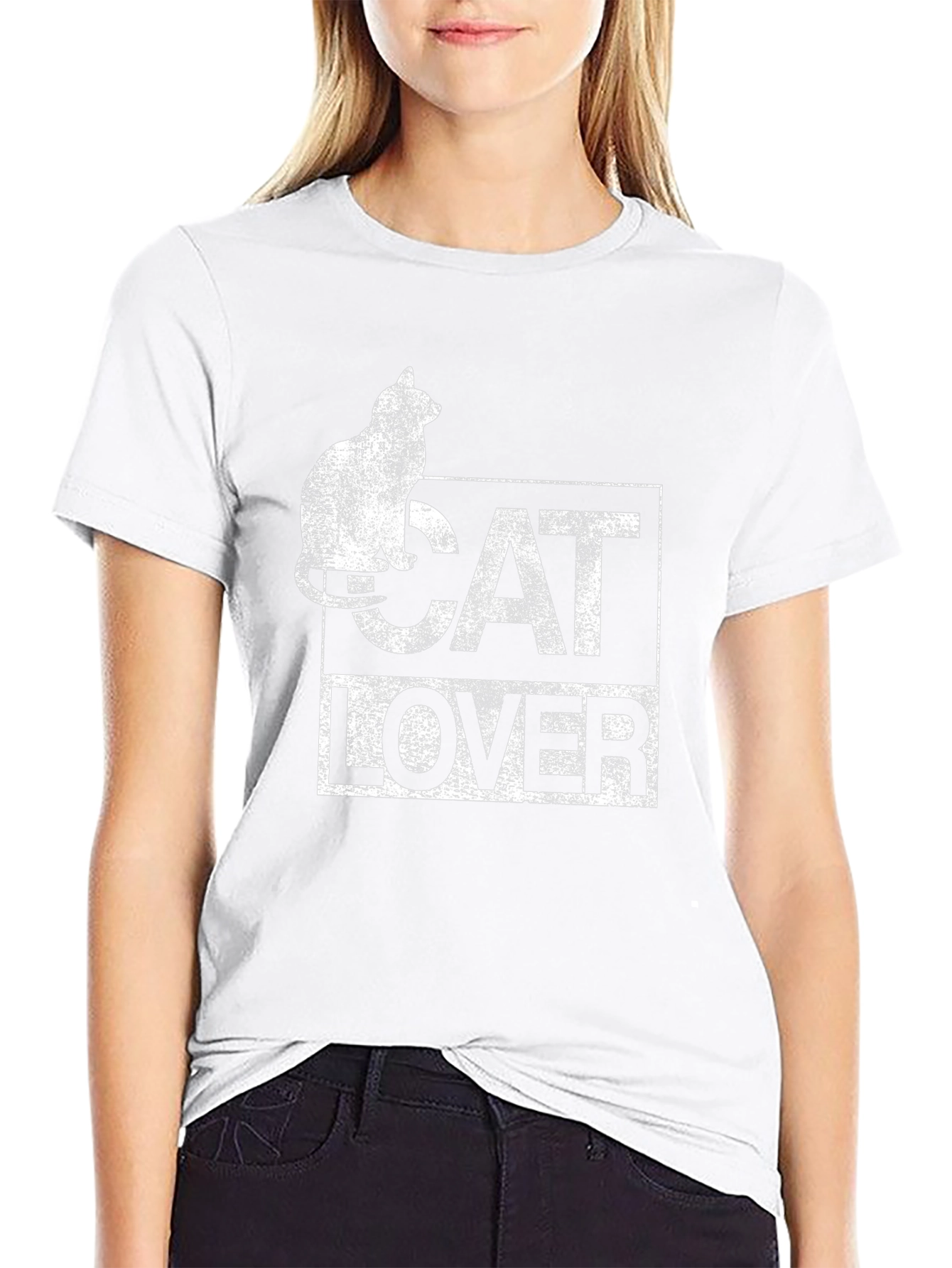 Cat Lover Graphic T-Shirt - Black Cotton Tee