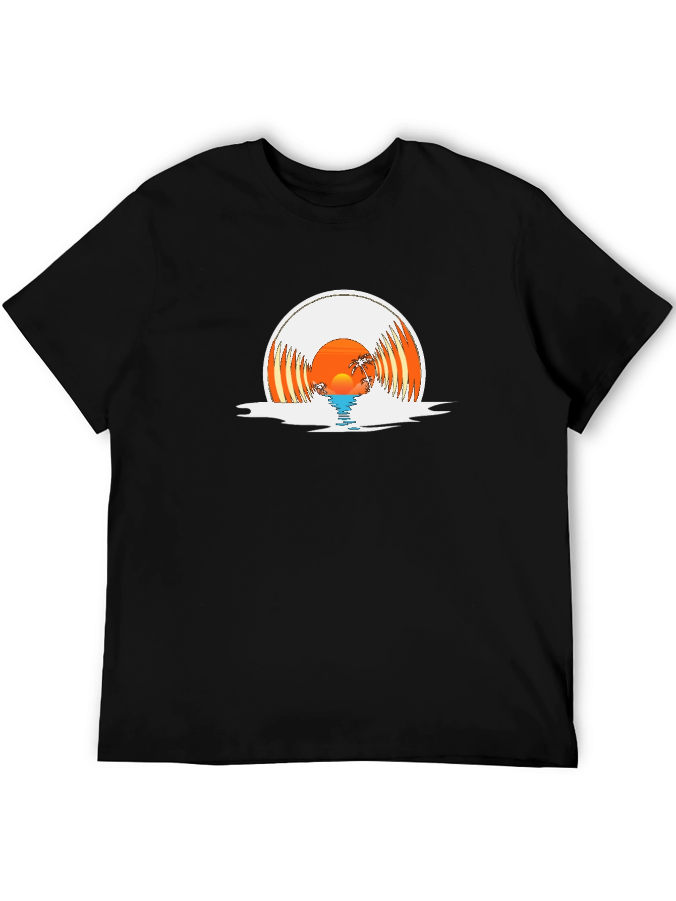 Sunset Vinyl Record Graphic Tee
