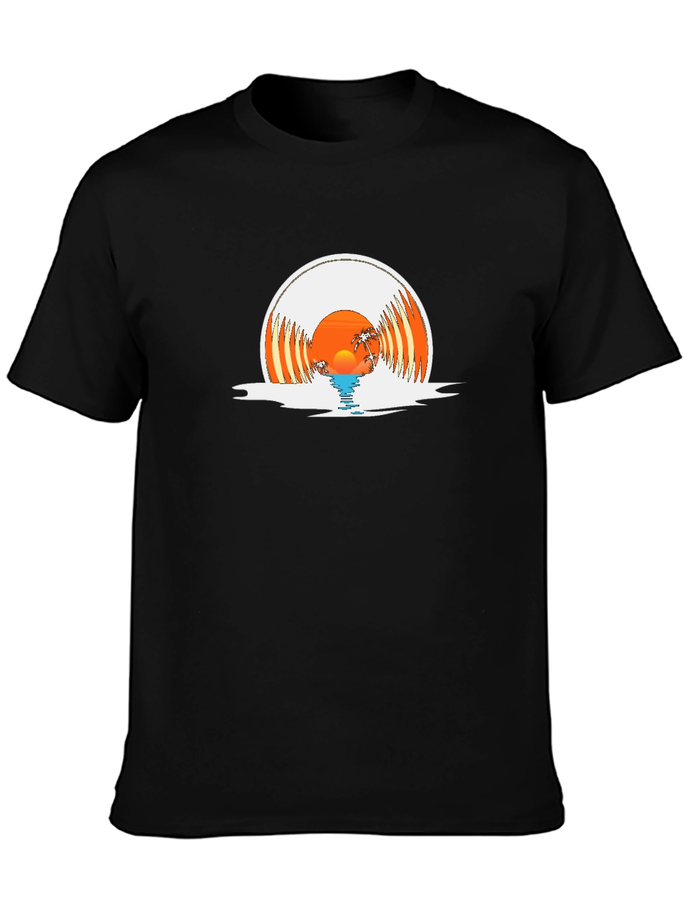 Sunset Vinyl Record Graphic Tee