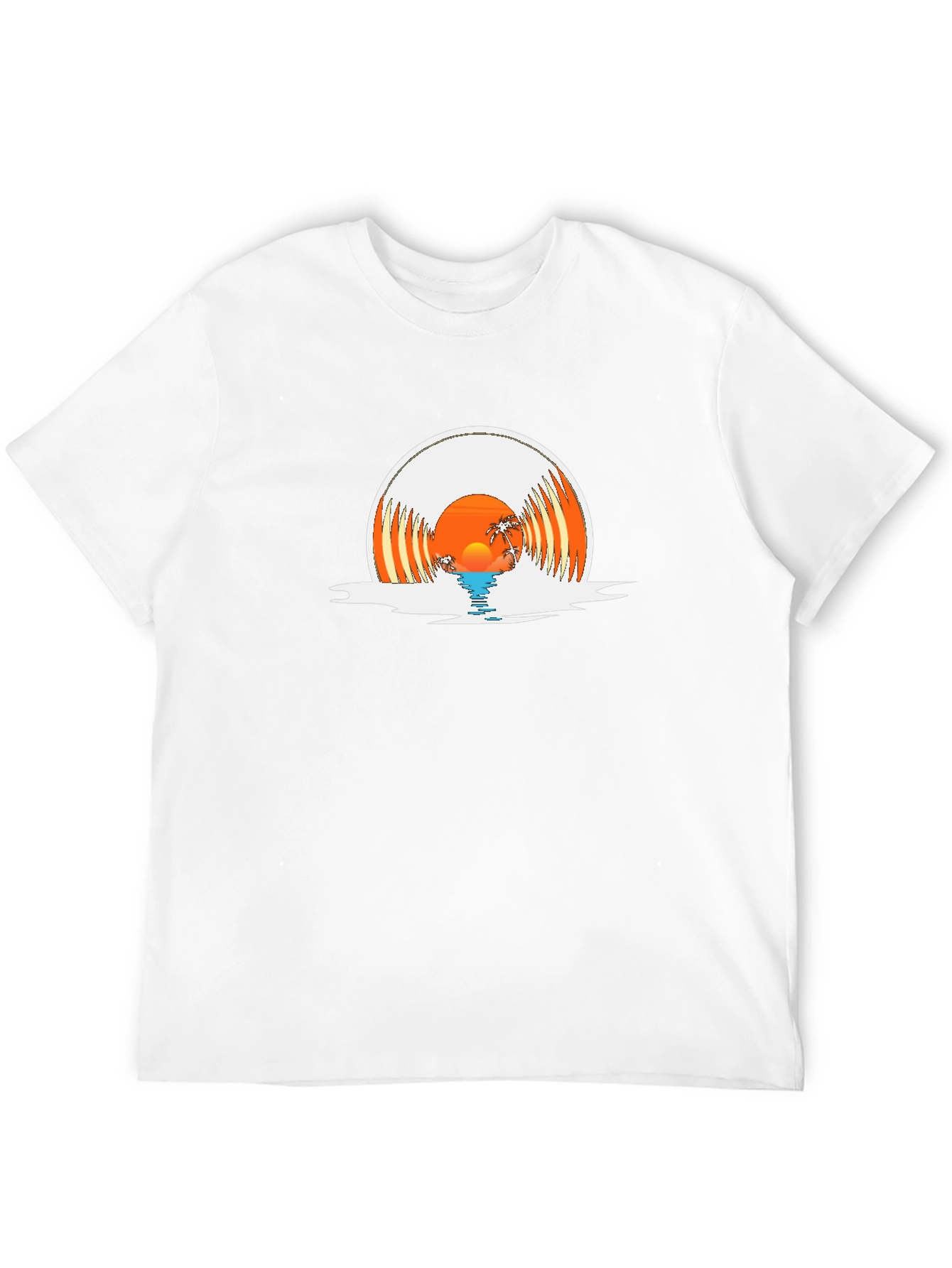 Sunset Vinyl Record Graphic Tee