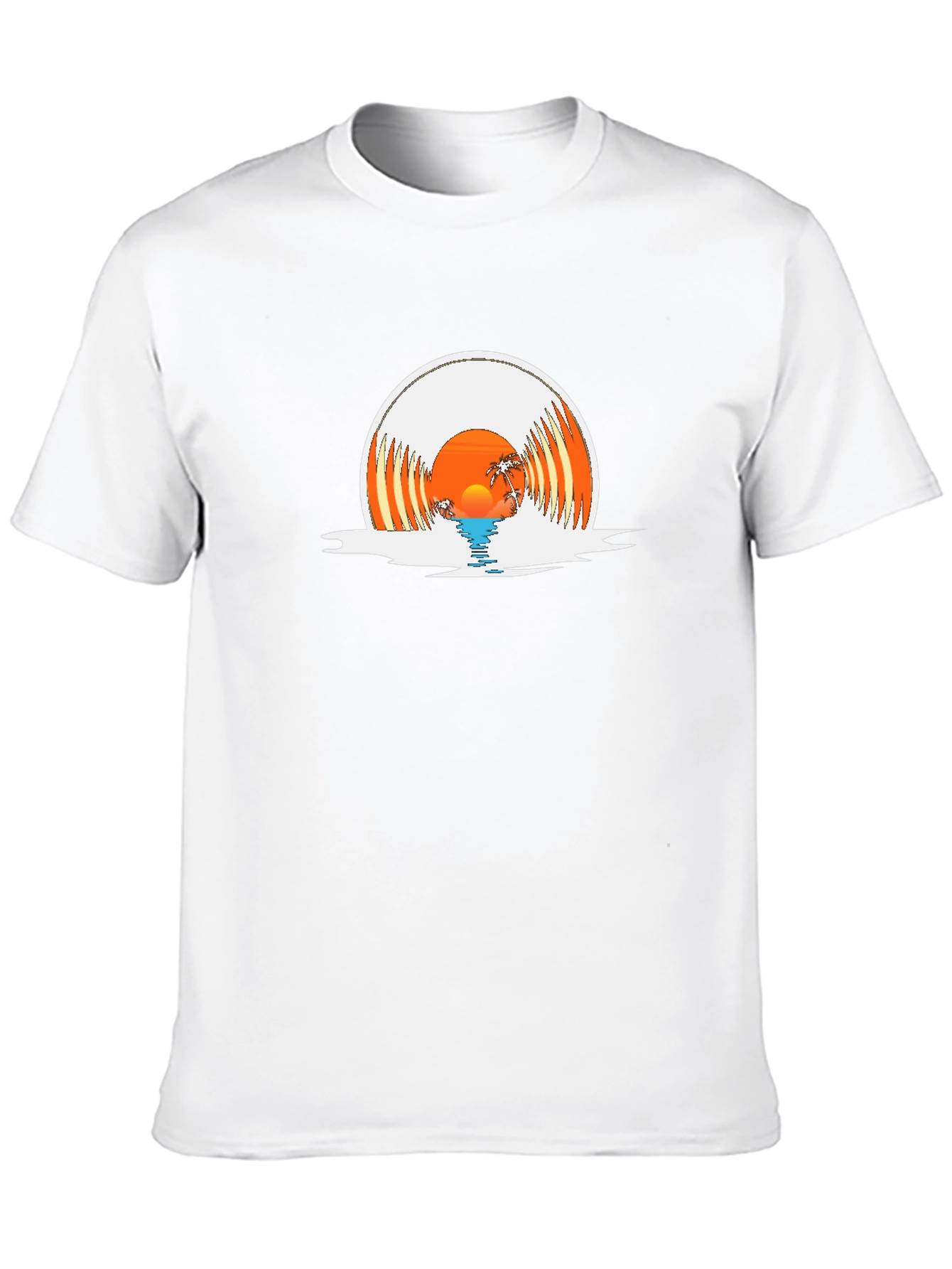 Sunset Vinyl Record Graphic Tee