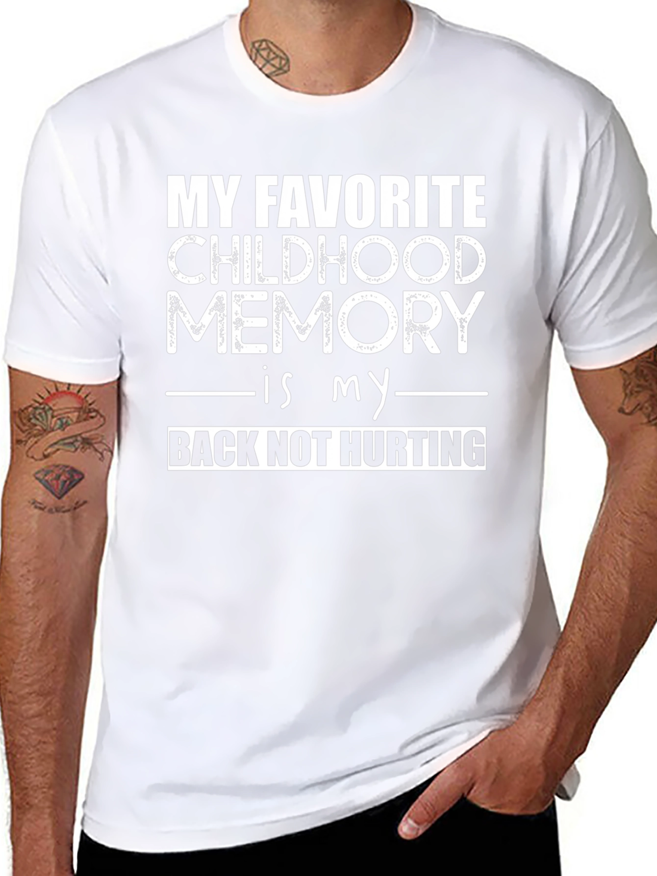 Funny Back Pain T-Shirt - Childhood Memory
