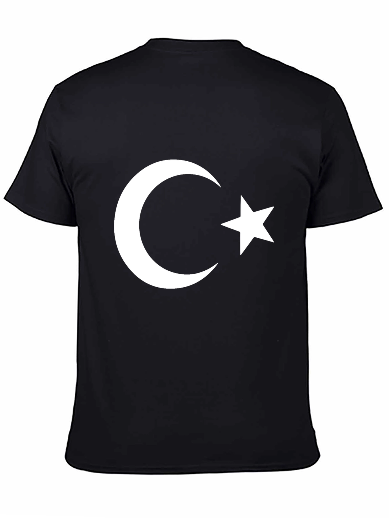 Turkish Flag Graphic Print Black T-Shirt
