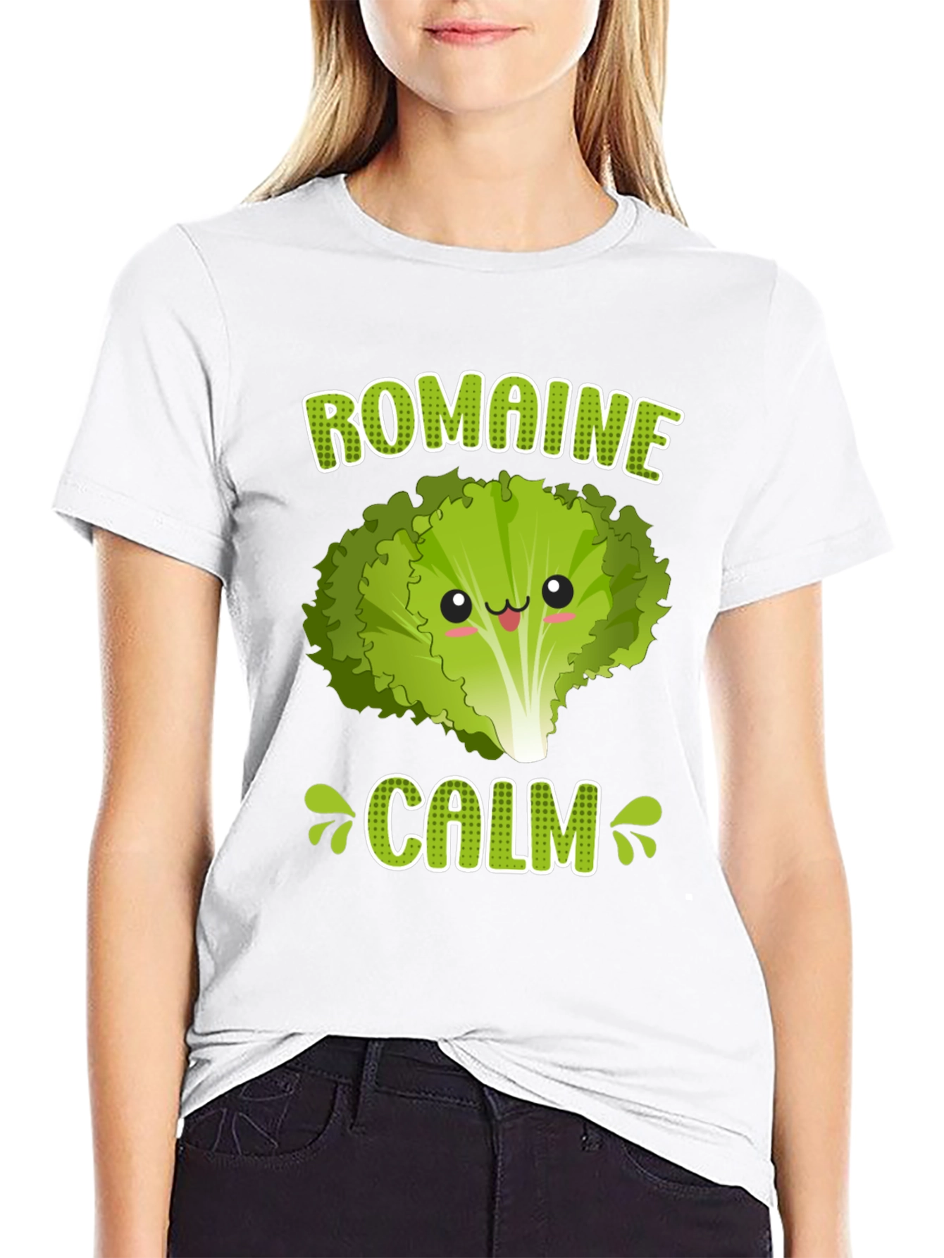 Romaine Calm T-Shirt - Funny Lettuce Pun Tee