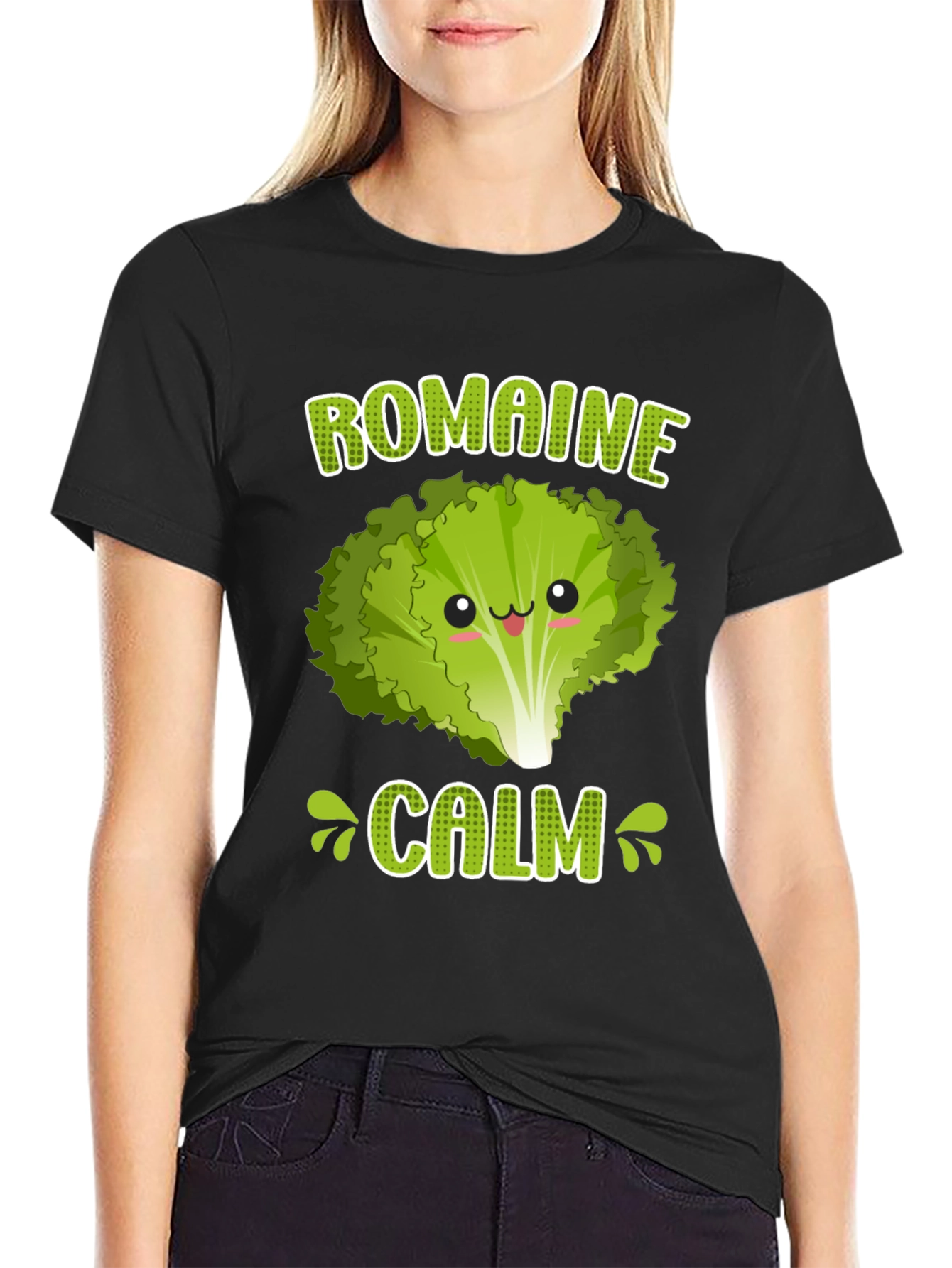 Romaine Calm T-Shirt - Funny Lettuce Pun Tee