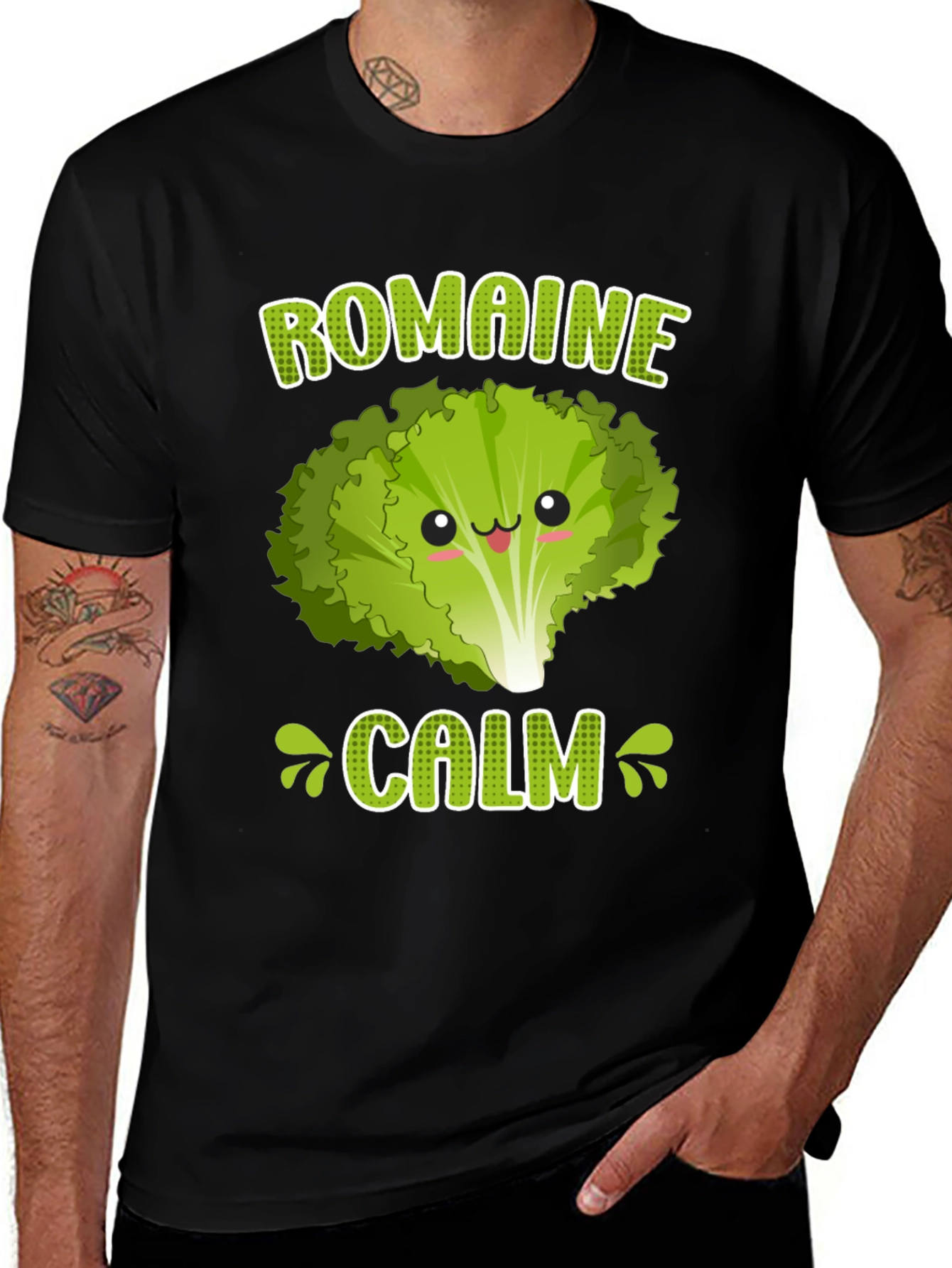 Romaine Calm T-Shirt - Funny Lettuce Pun Tee