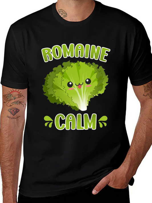 Romaine Calm T-Shirt - Funny Lettuce Pun Tee
