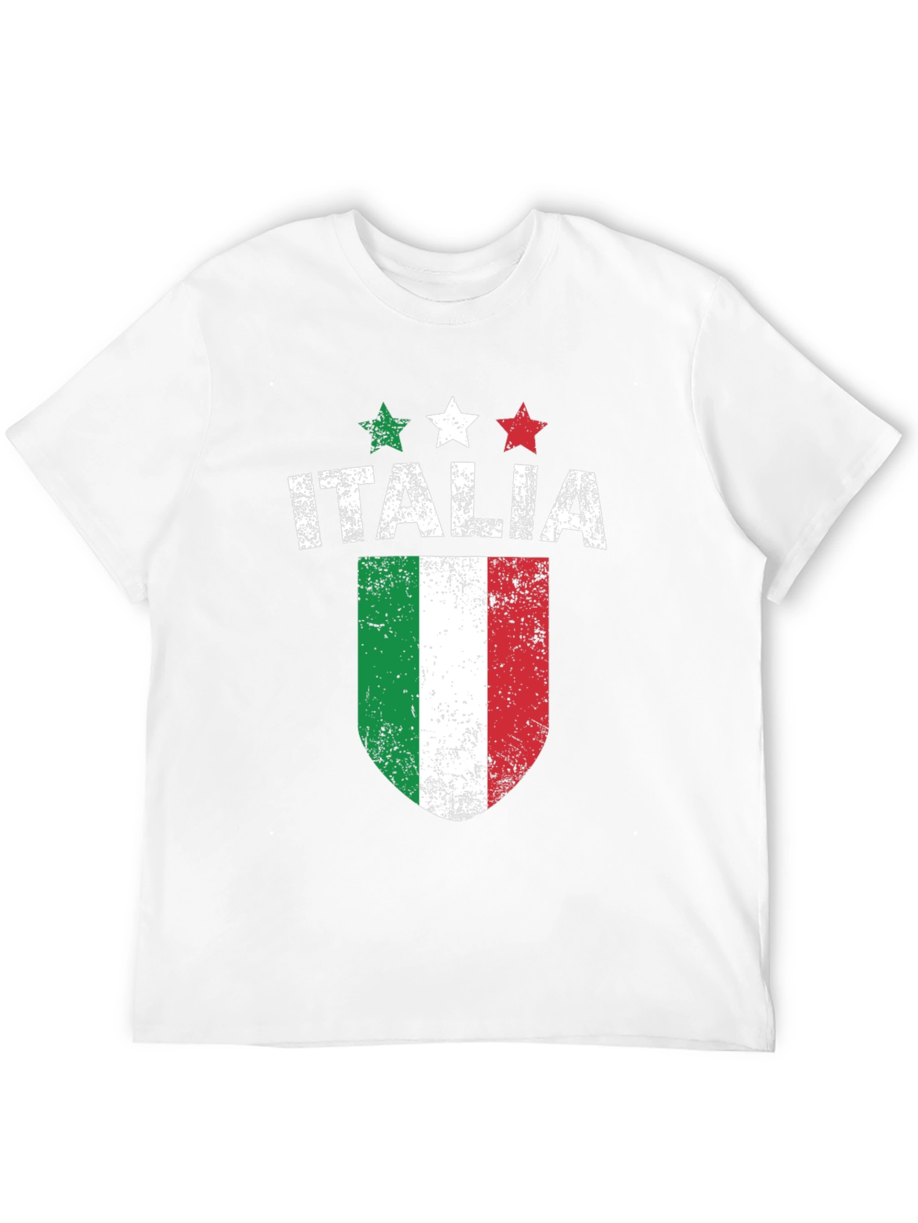 Italia Flag Graphic T-Shirt - Mens Crew Neck Tee