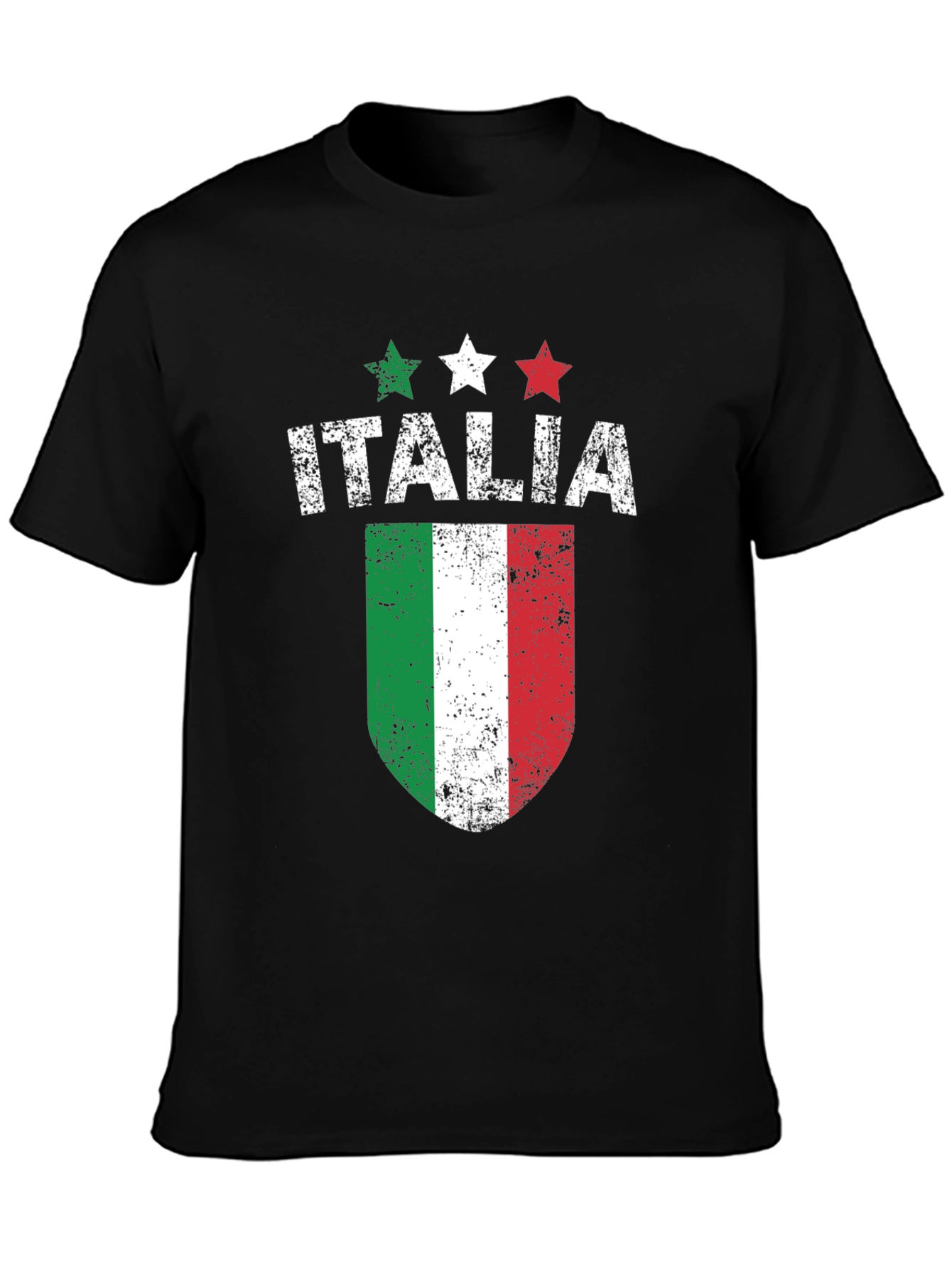 Italia Flag Graphic T-Shirt - Mens Crew Neck Tee