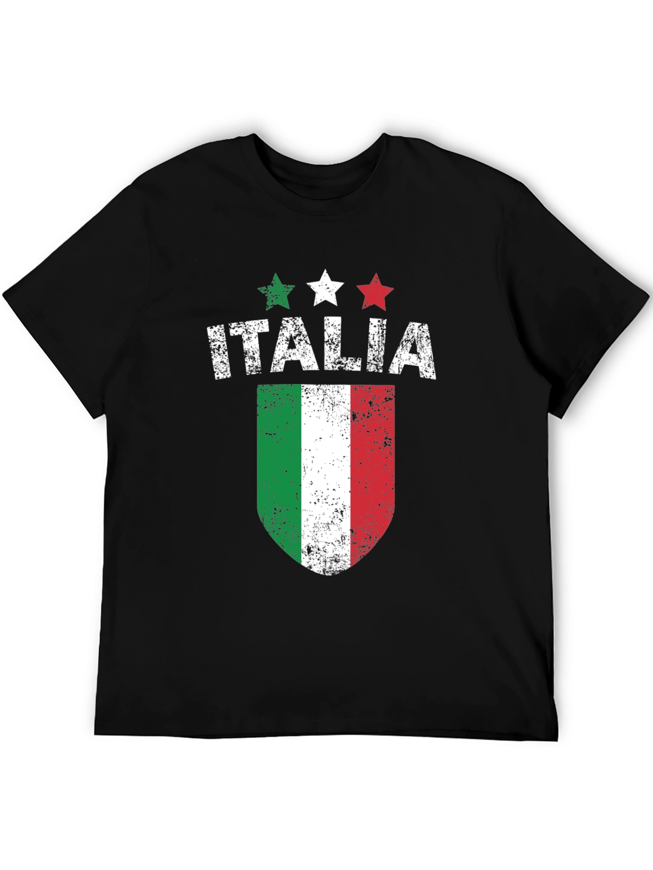 Italia Flag Graphic T-Shirt - Mens Crew Neck Tee
