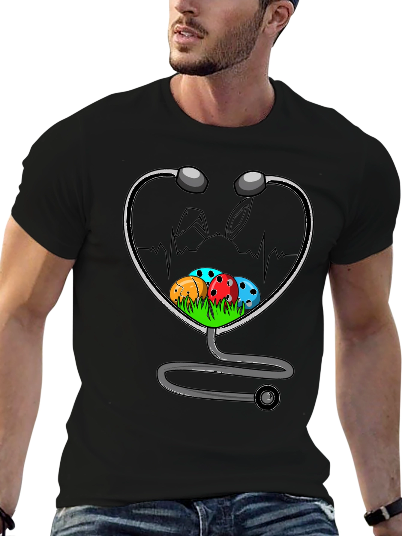 Easter Nurse Stethoscope T-Shirt - Medical Easter Gift