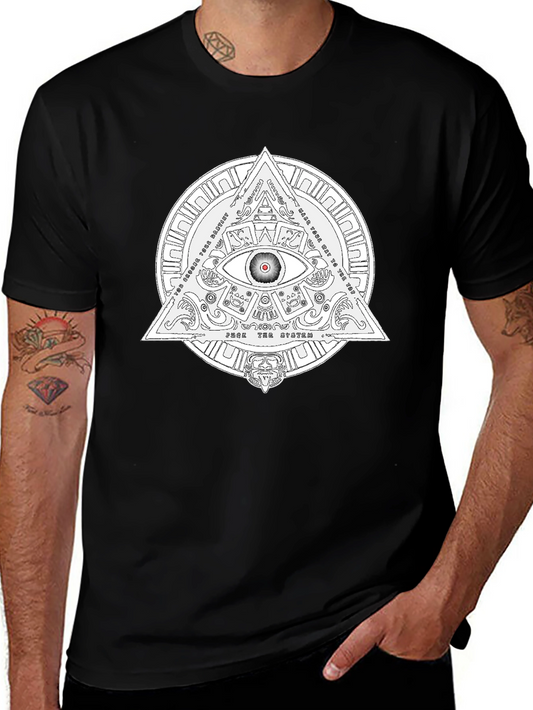 Illuminati Eye Graphic T-Shirt - Black Cotton Tee