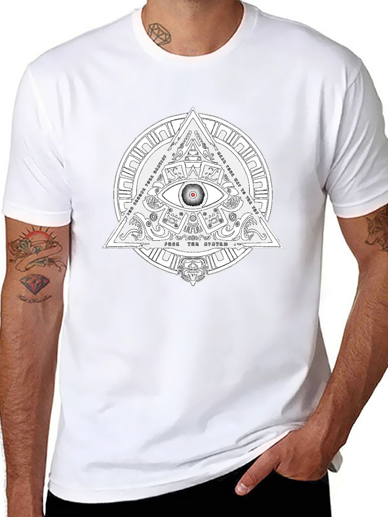 Illuminati Eye Graphic T-Shirt - Black Cotton Tee