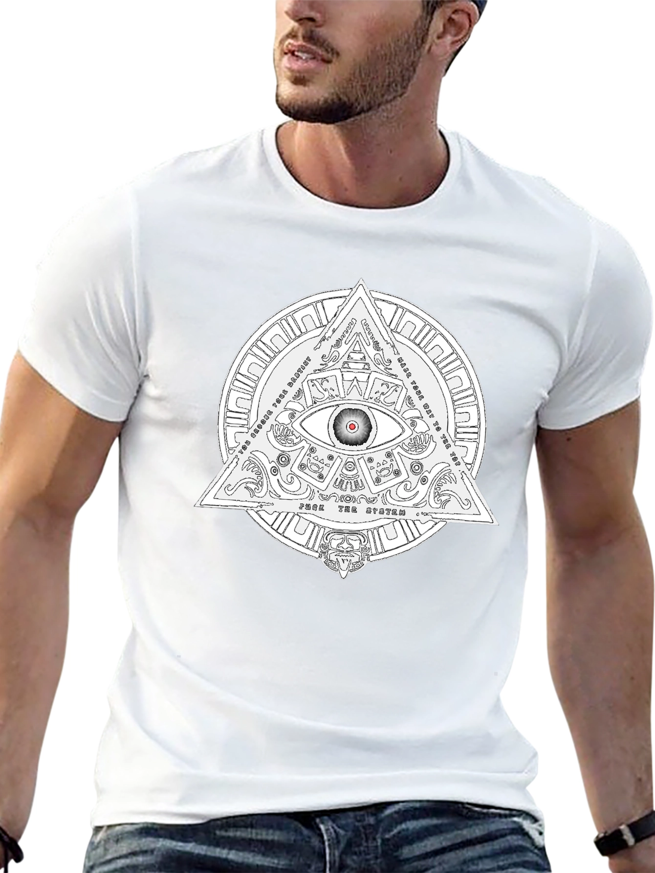 Illuminati Eye Graphic T-Shirt - Black Cotton Tee