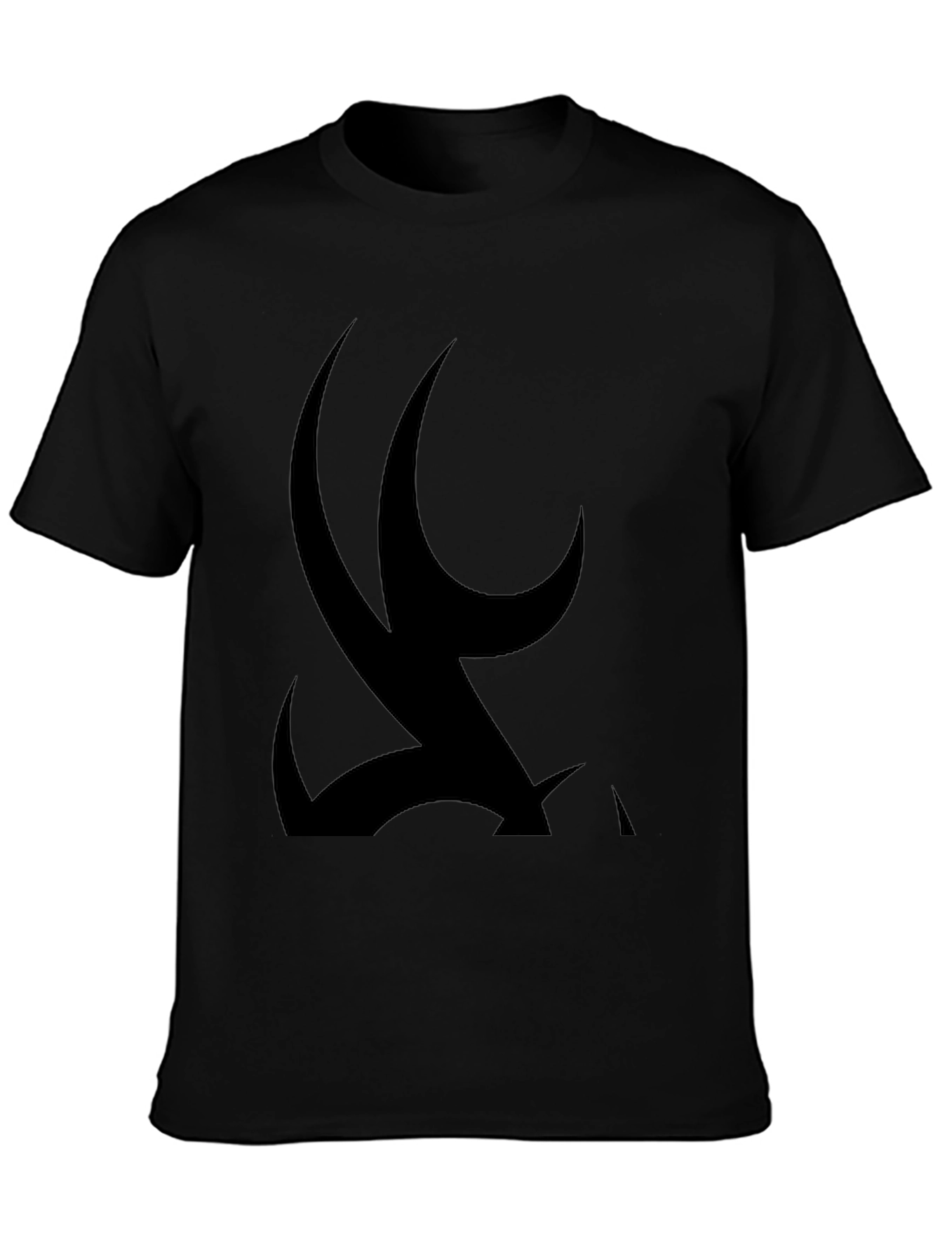 Mens Black Graphic Tee - Tribal Design