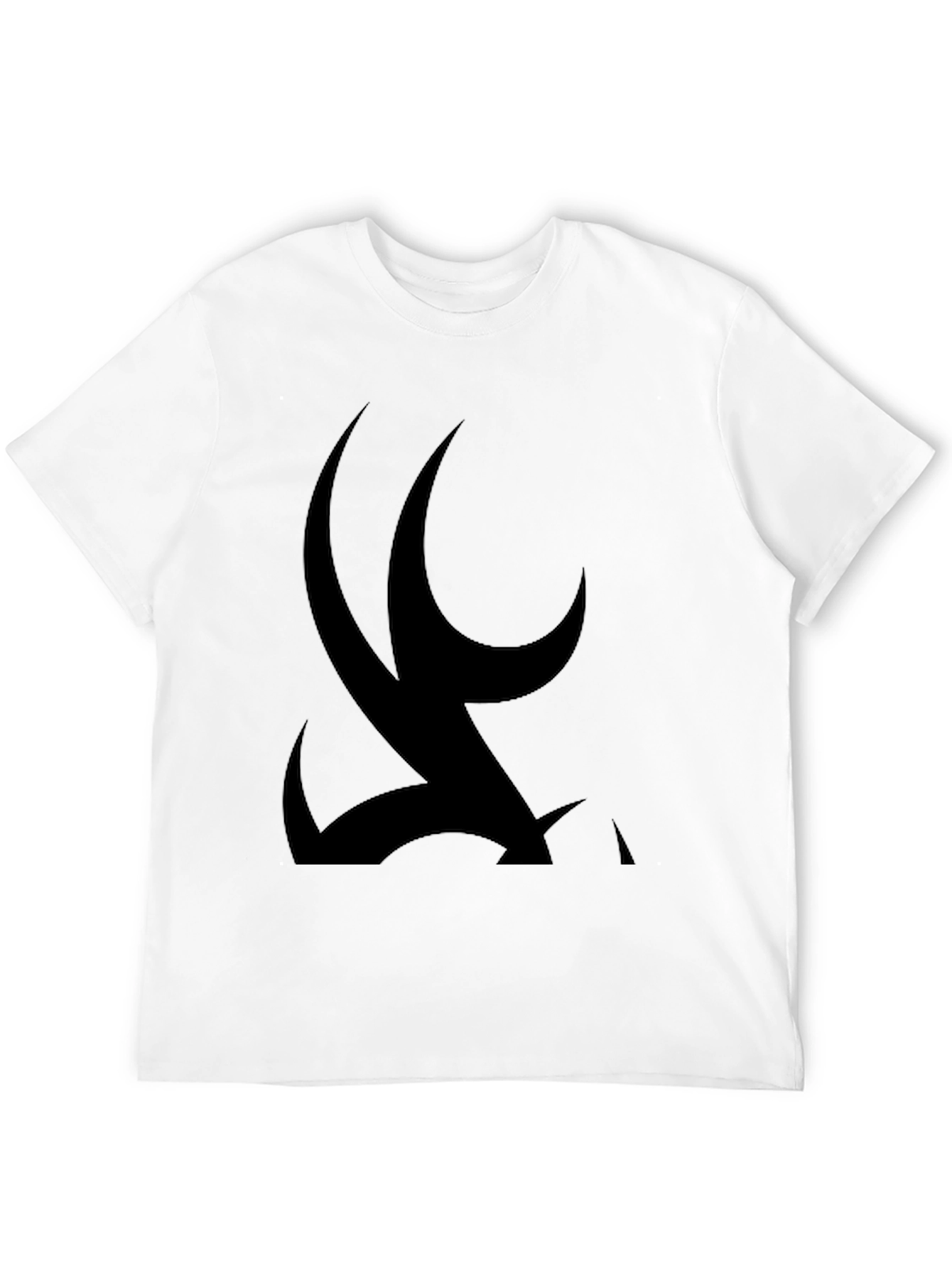 Mens Black Graphic Tee - Tribal Design
